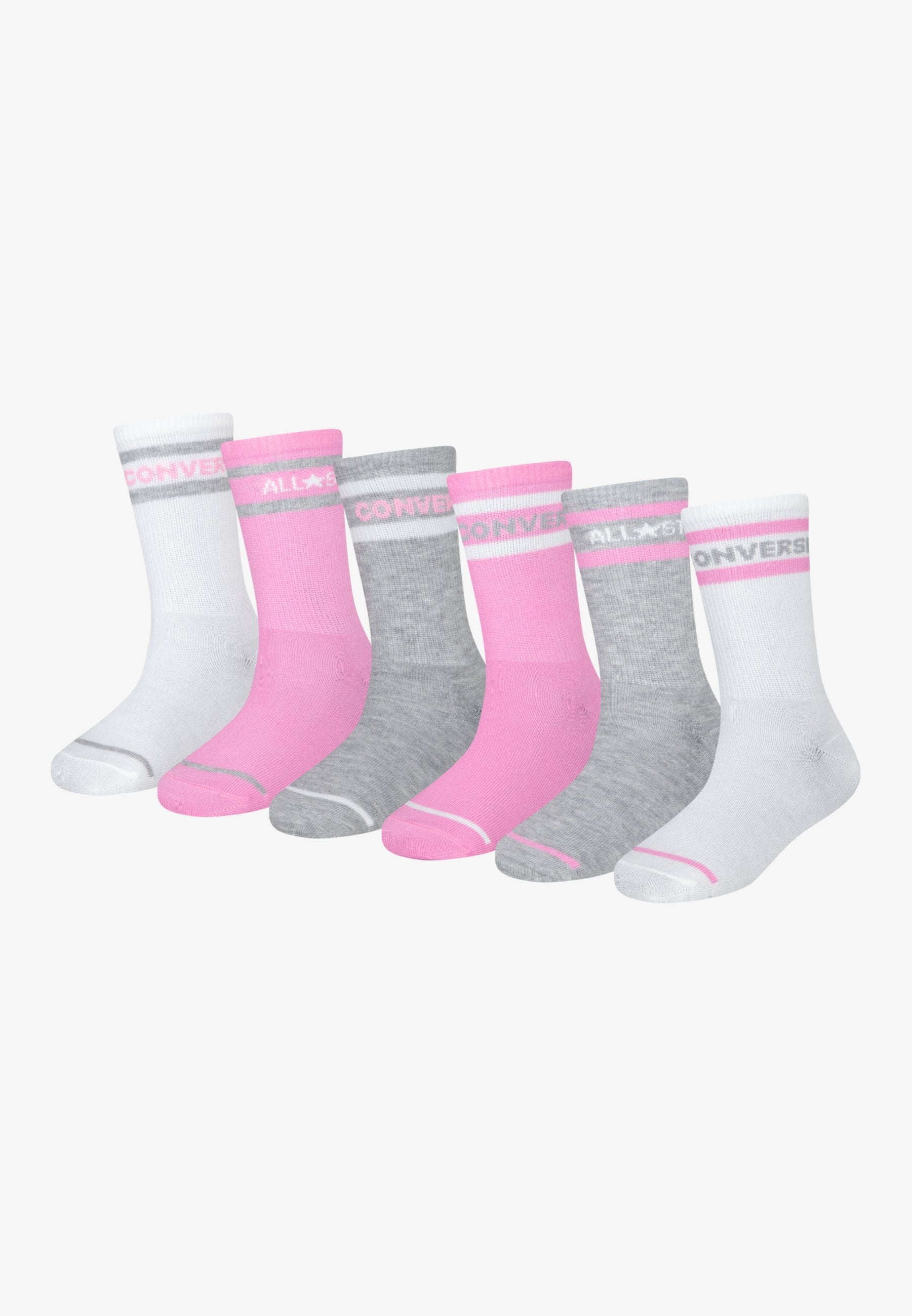 WORDMARK CREW UNISEX 6 PACK  - Socks - converse pink