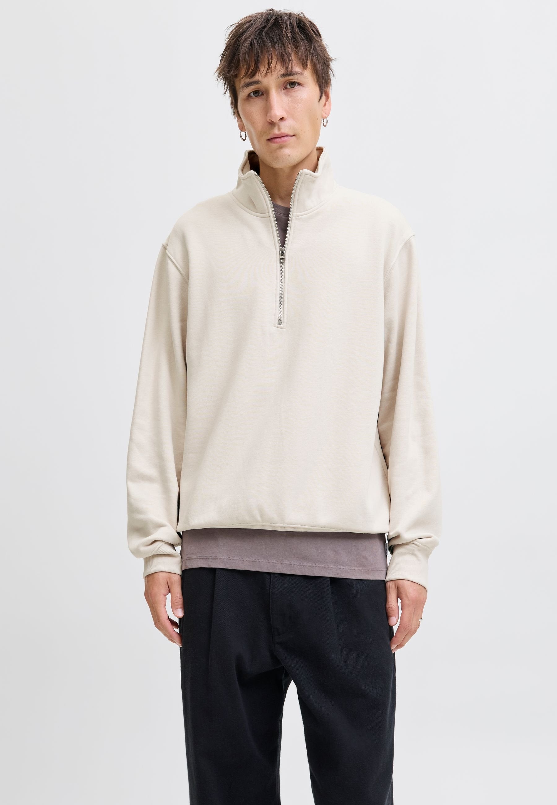 Half zip Plain Half zip - Sweatshirt - moonbeam