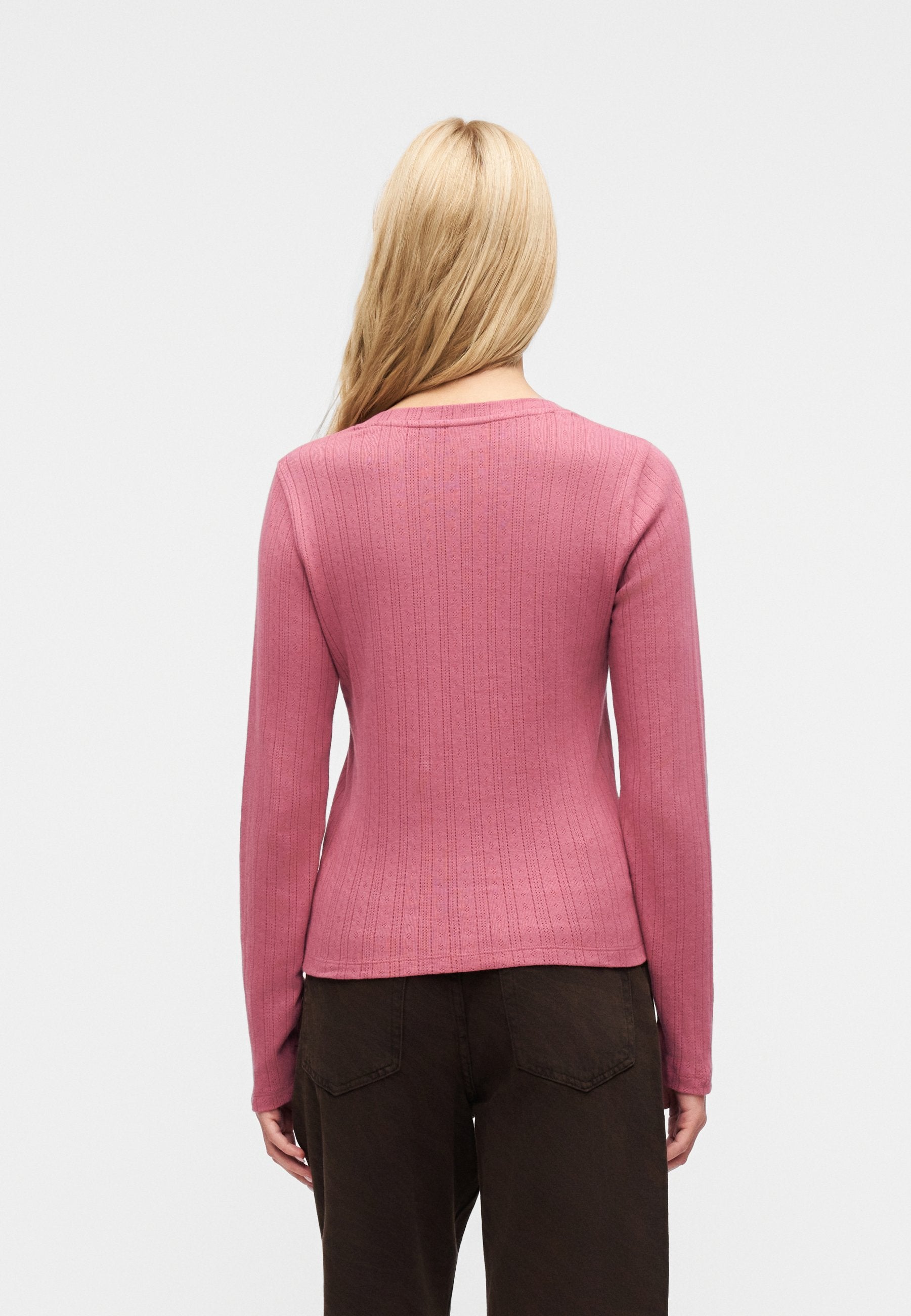 Cardigan - painted rose