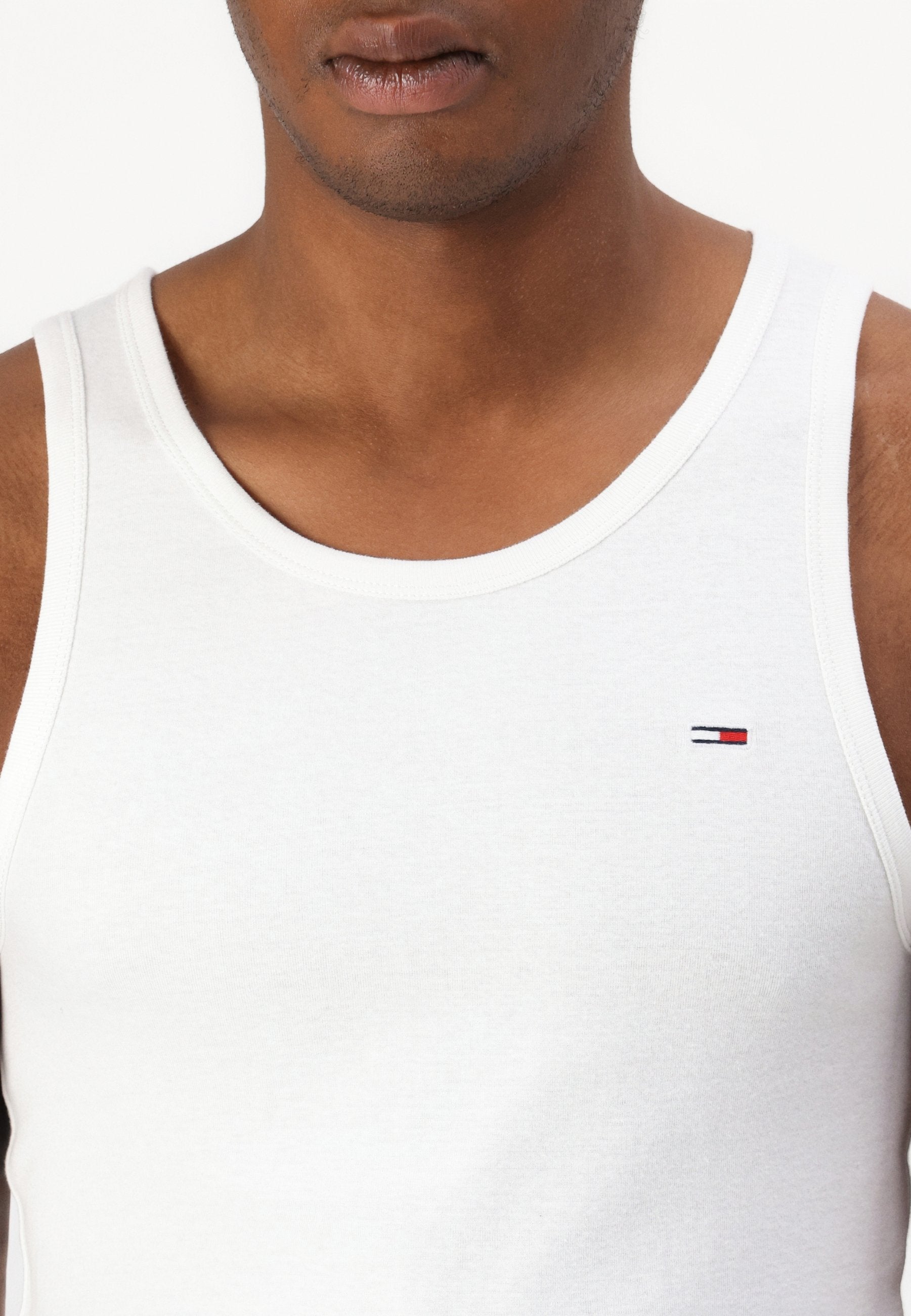 LOT DE 2 DÉBARDEURS EXTRA FINS TOMMY FLAG - Débardeur - écru/bleu marine foncé