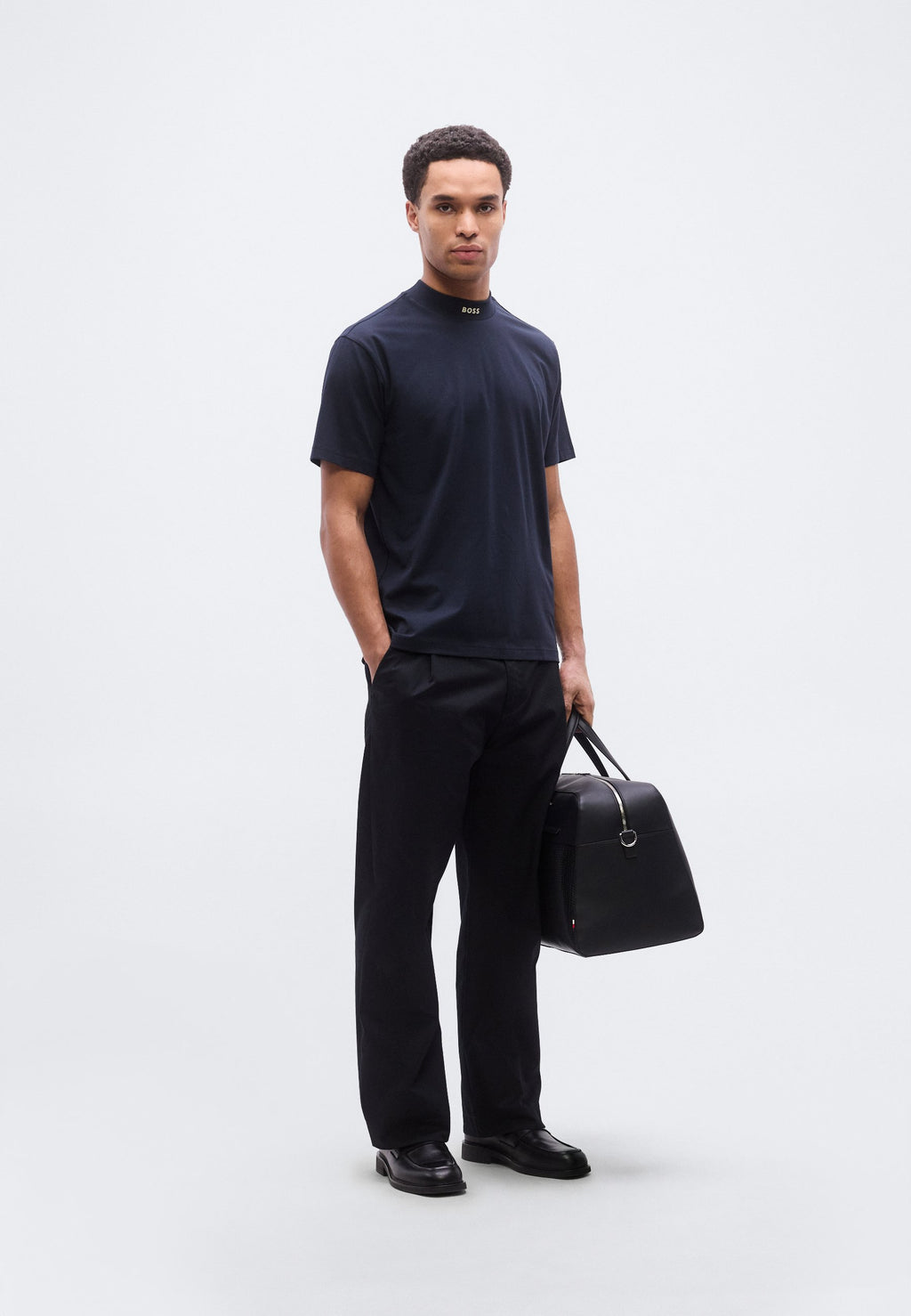 TEE COLLAR - Basic T-shirt - dark blue