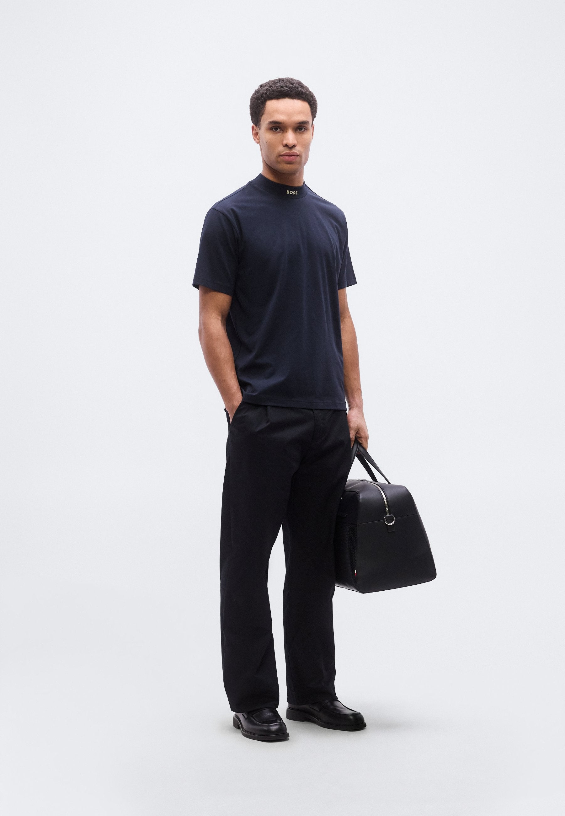 TEE COLLAR - Basic T-shirt - dark blue