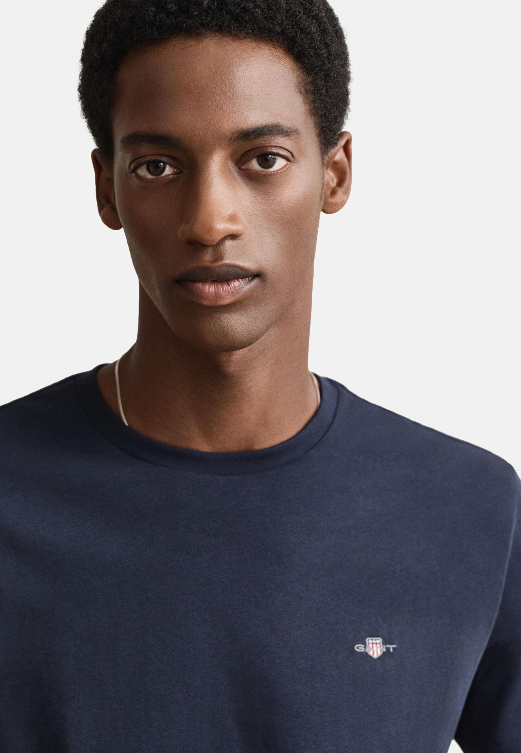 REG SHIELD SS T-SHIRT - Basic T-shirt - evening blue