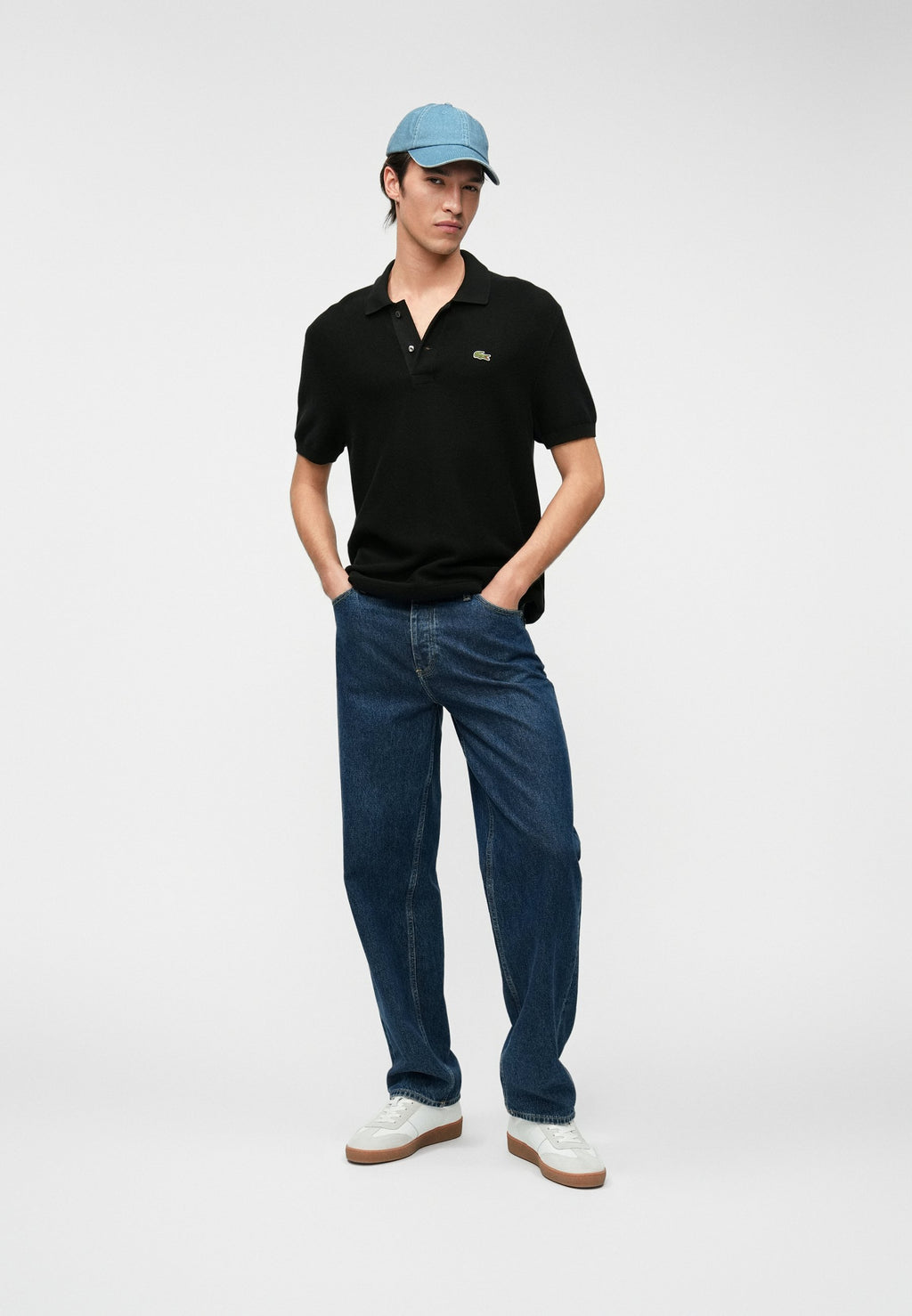 KNIT POLO - Polo shirt - black