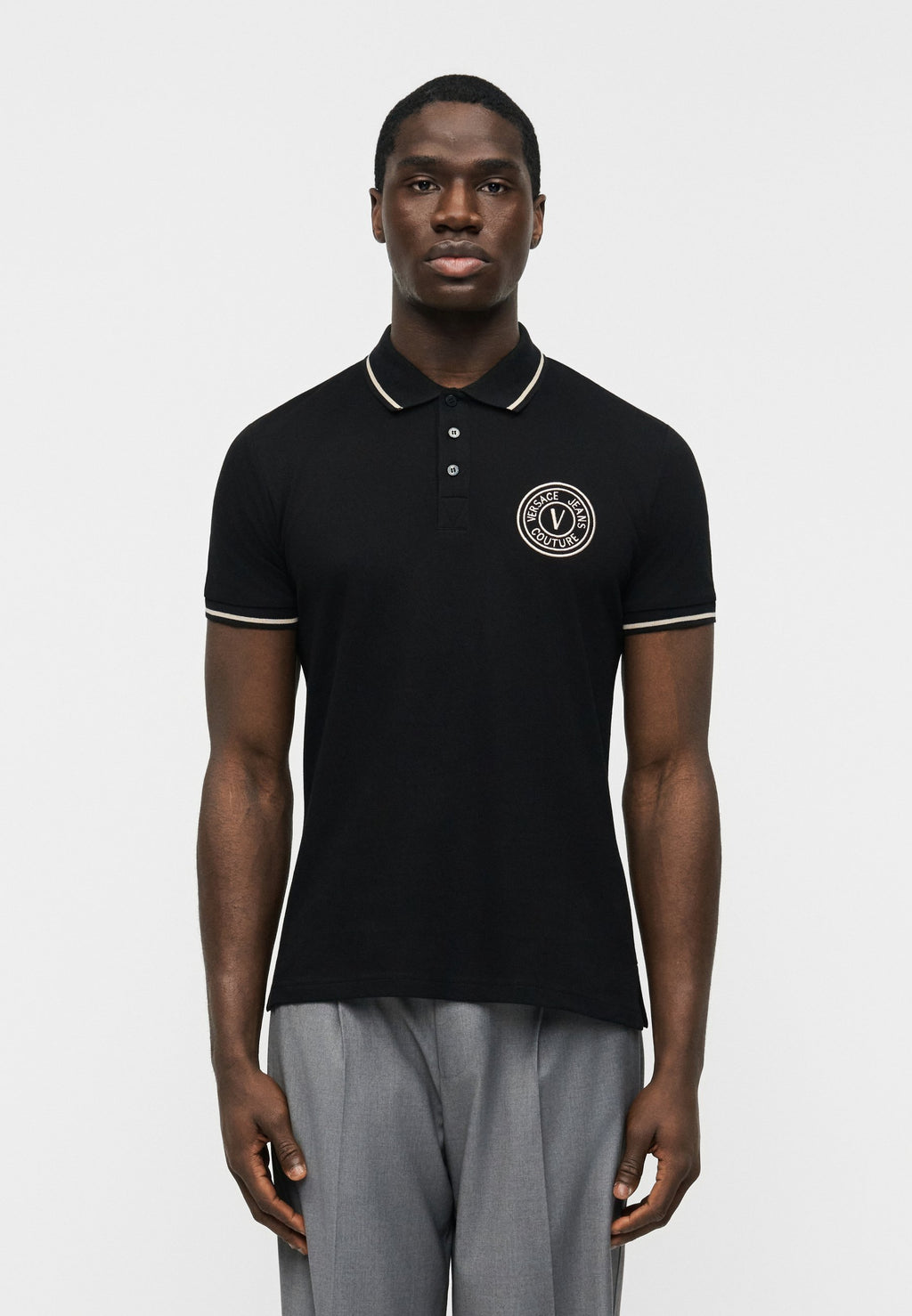 EMBLEM EMBRO - Polo shirt - black