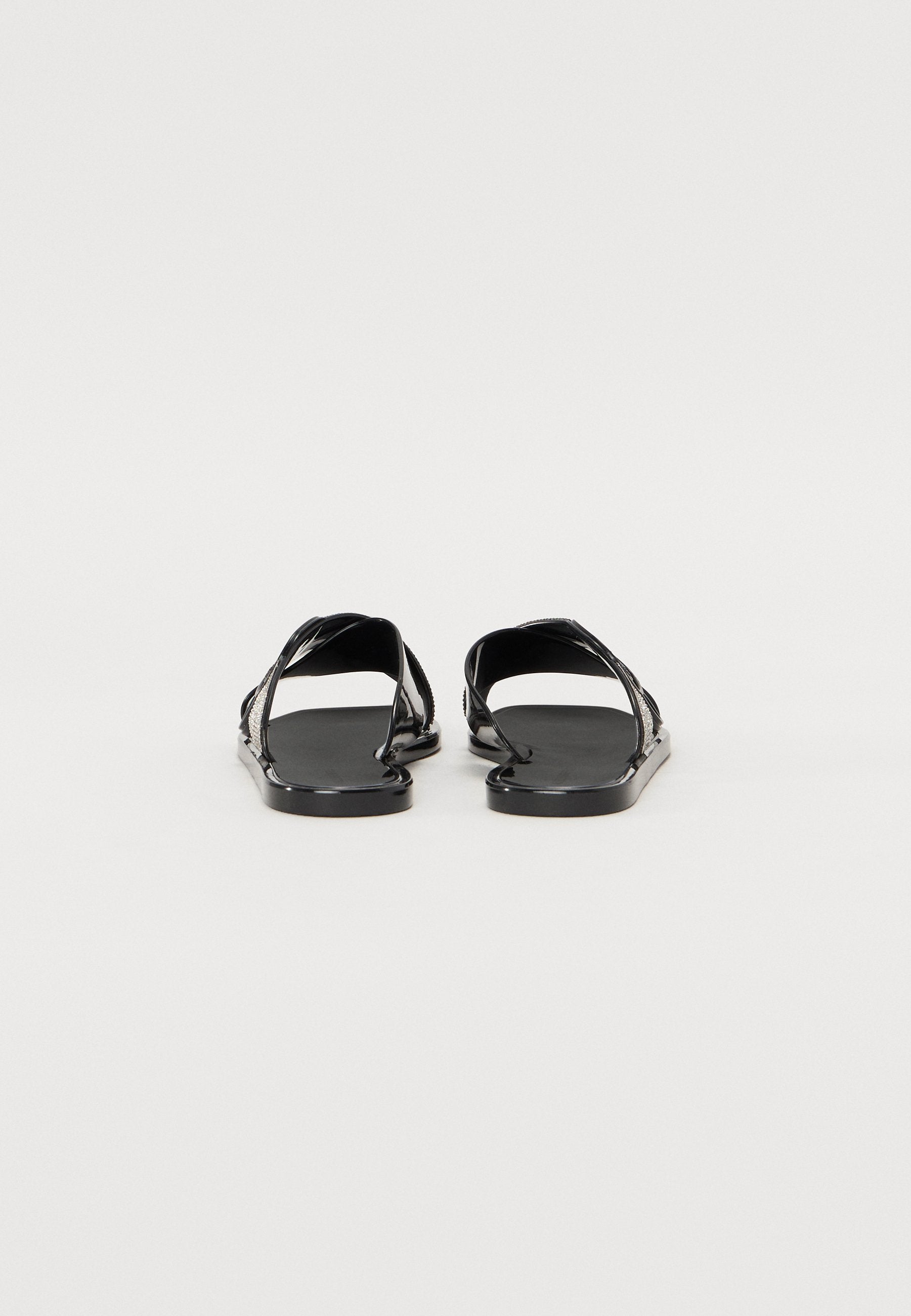 JELLY III SPARKLE KROSSTRAP - Slippers - black/silver coloured