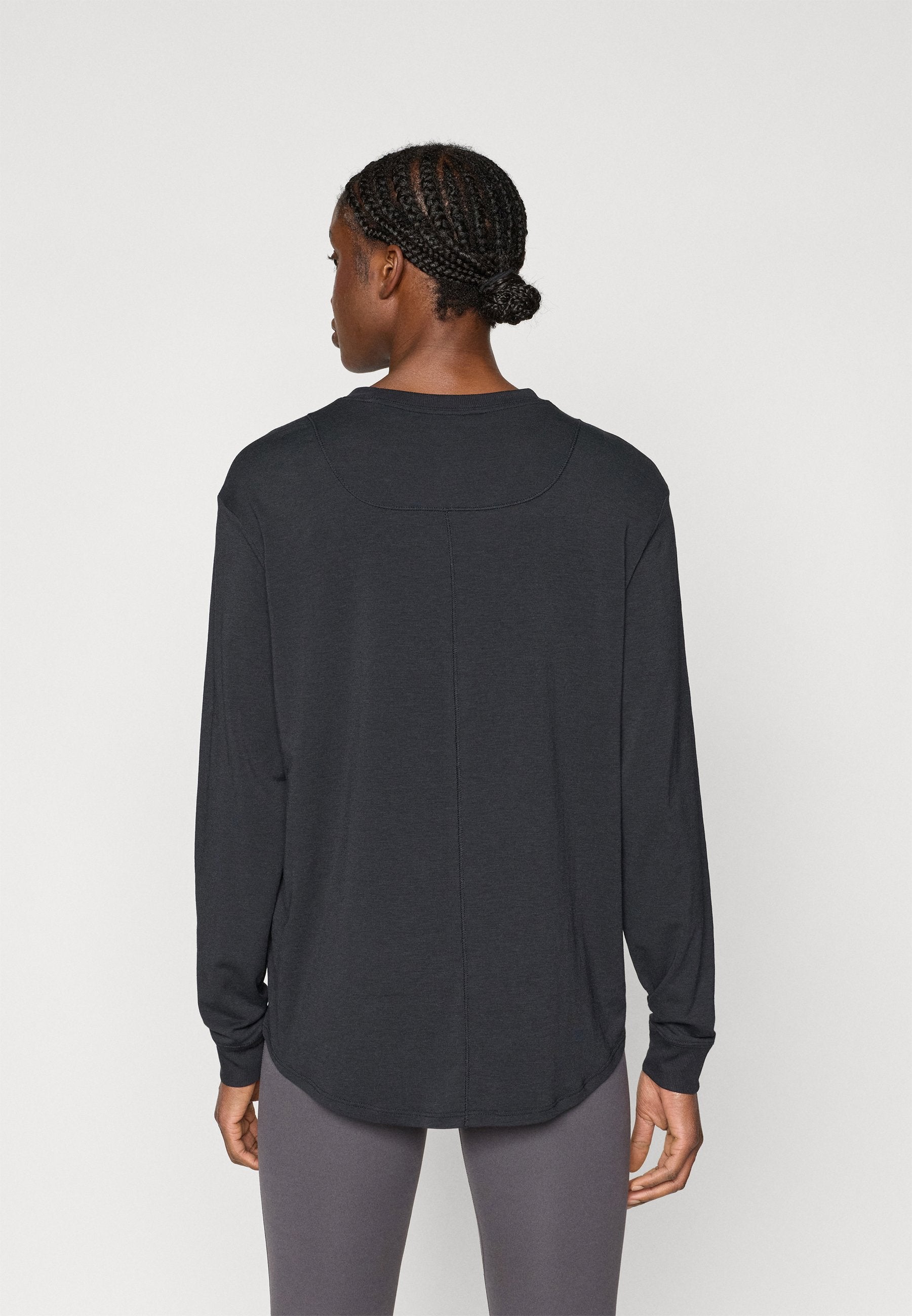ONE RELAXED TOP - Long sleeved top - black/white