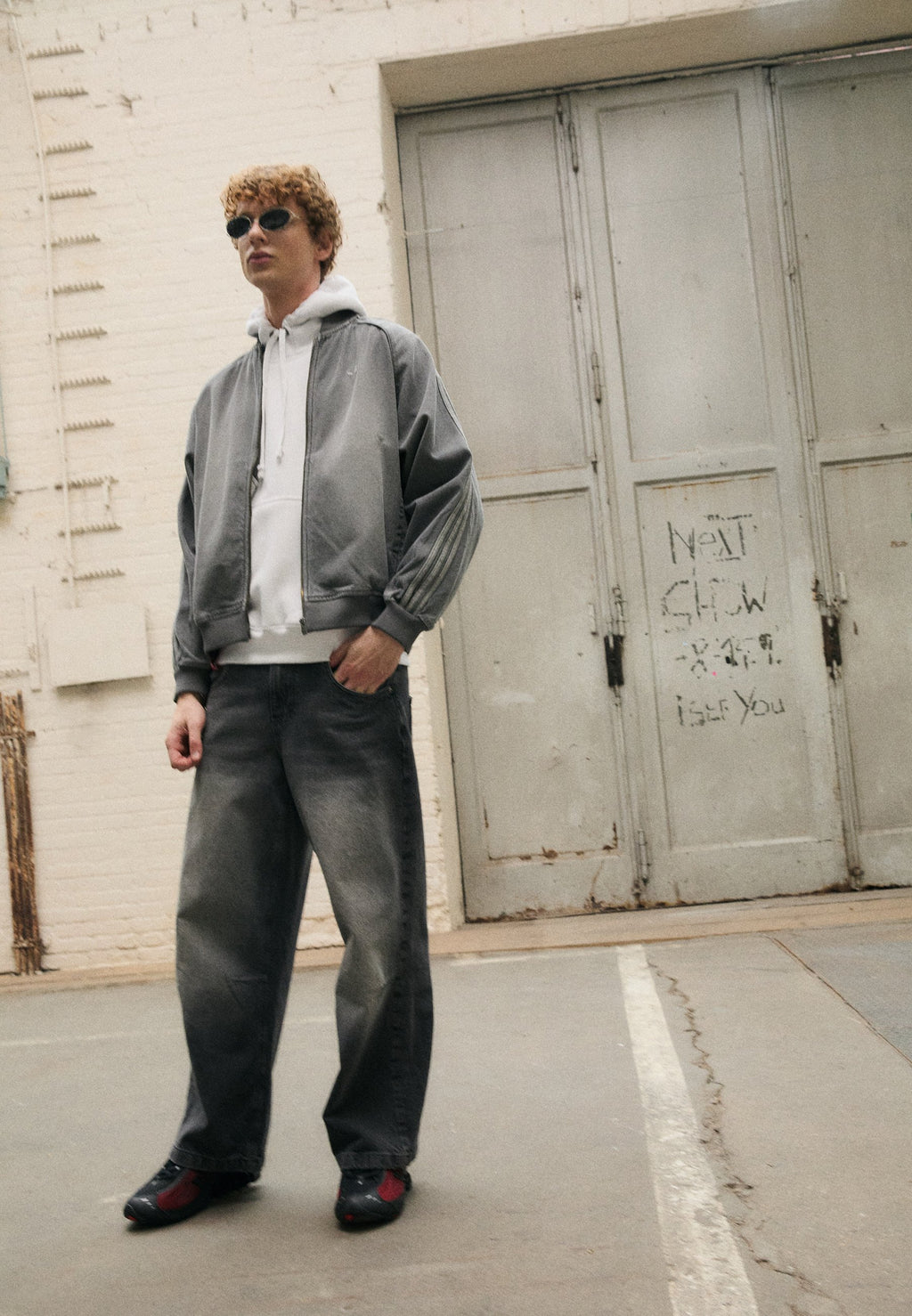 ADICOLOR LOOSE DENIM - Veste en jean - gris