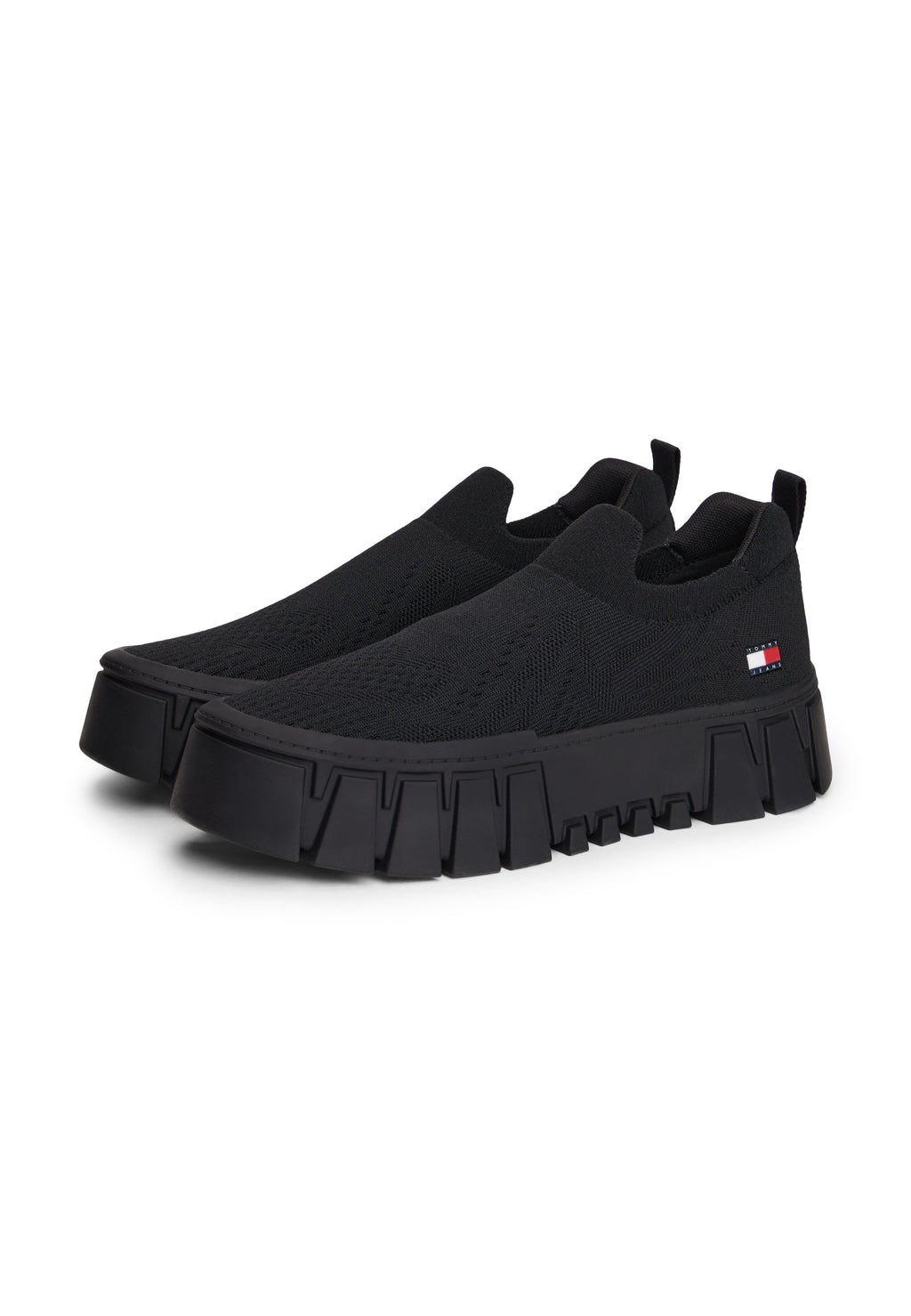 CHUNKY CLEAT KNIT TRAINERS - أحذية رياضية - أسود