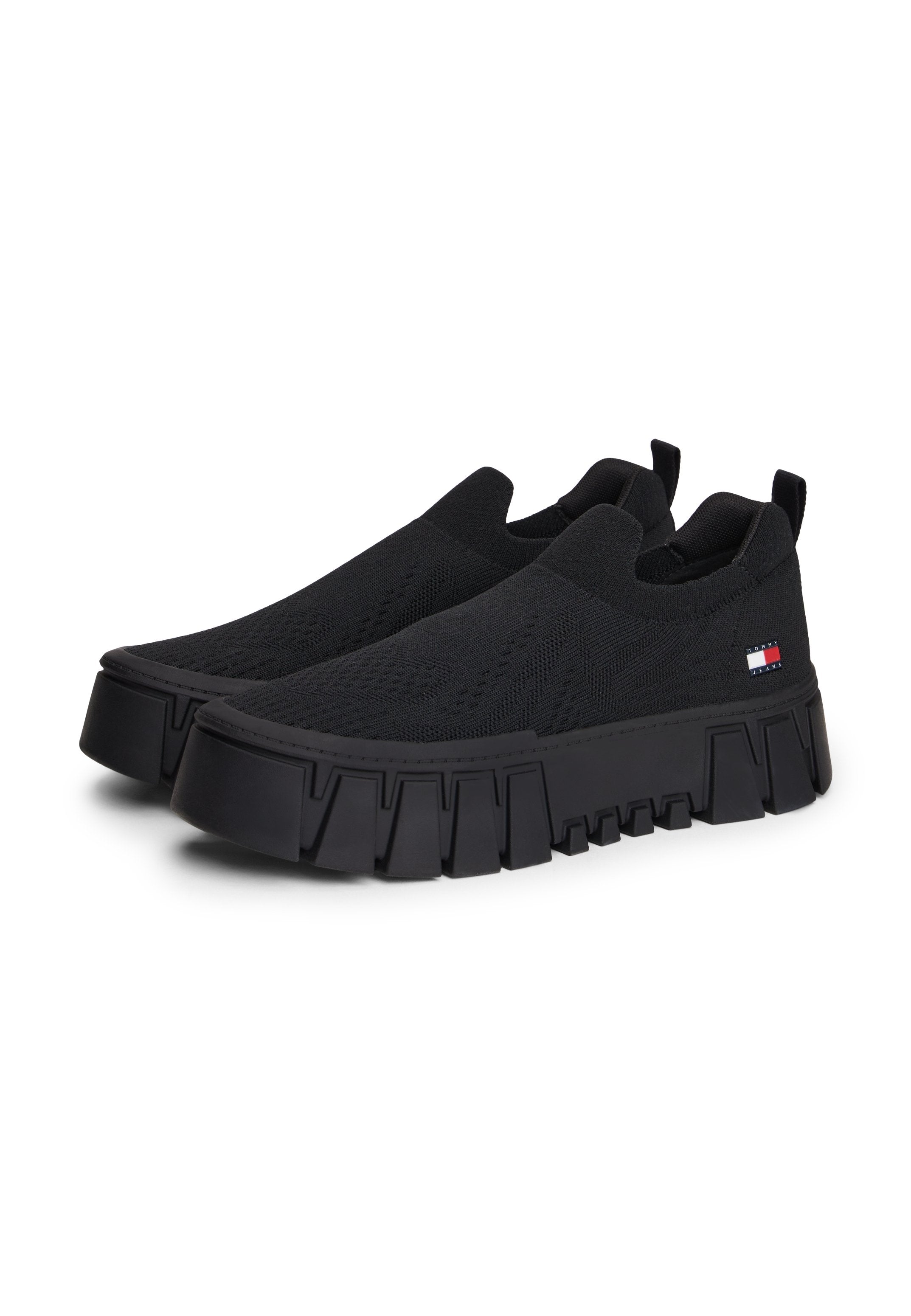 CHUNKY CLEAT KNIT TRAINERS - أحذية رياضية - أسود