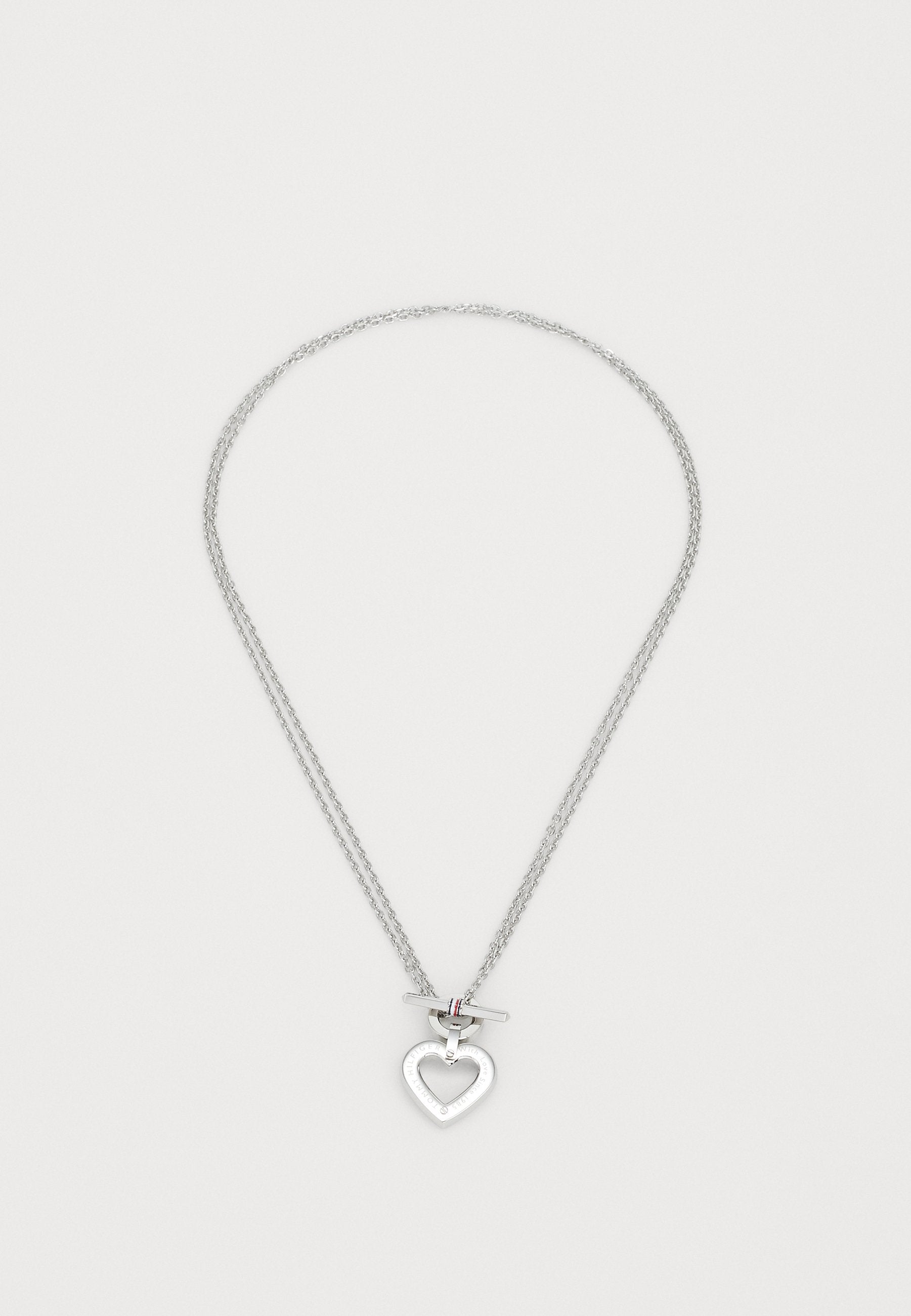 TOGGLE HEART - Necklace - silver-coloured