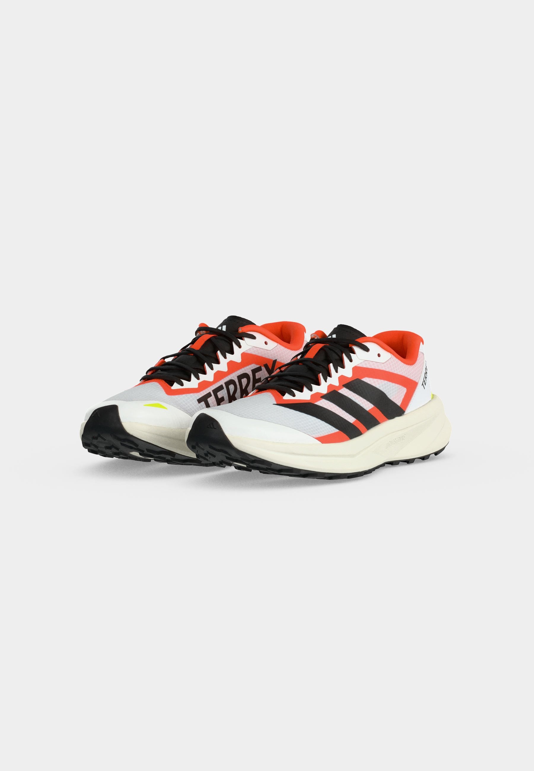 AGRAVIC LITE - Trail running shoes - footwear white/core black/impact orange