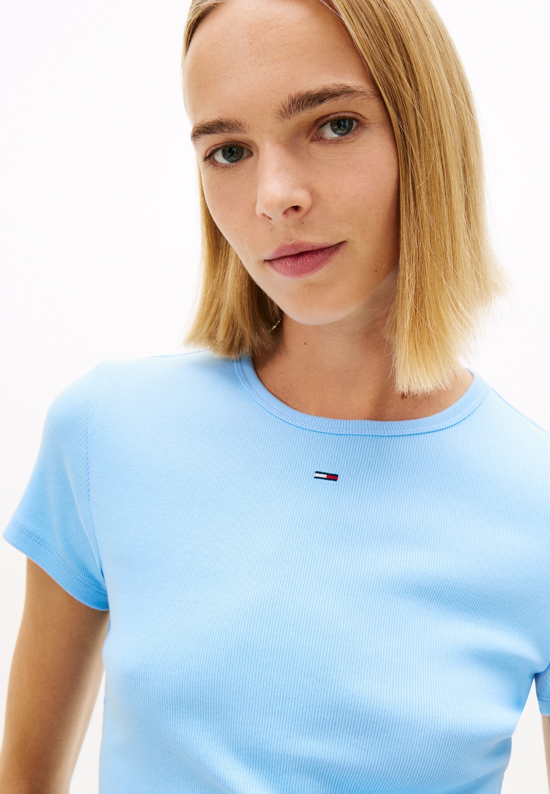 SLIM FIT - Print T-shirt - light powdery blue