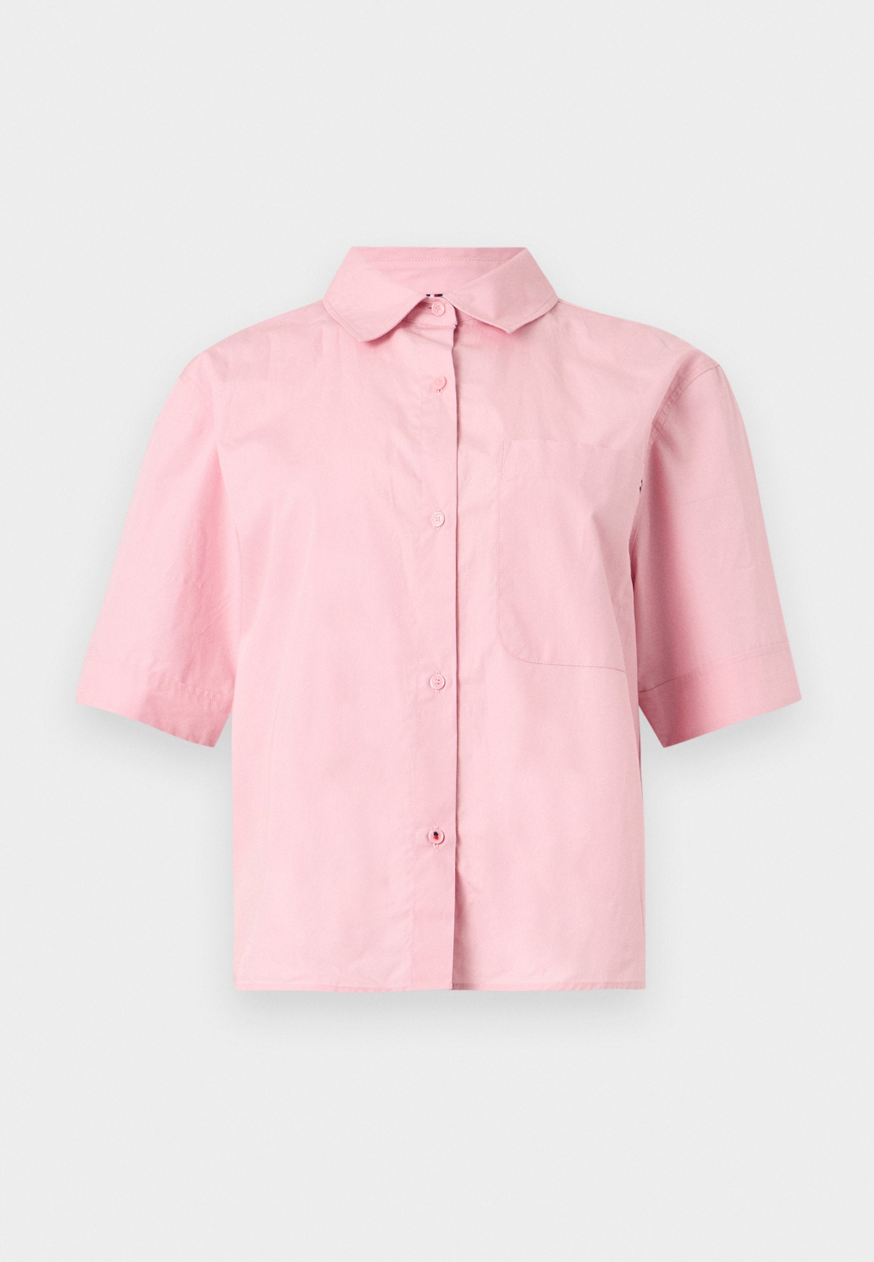 CLASSIC POPLIN SHORT SLEEVE SHIRT - Button-down blouse - bonita pink
