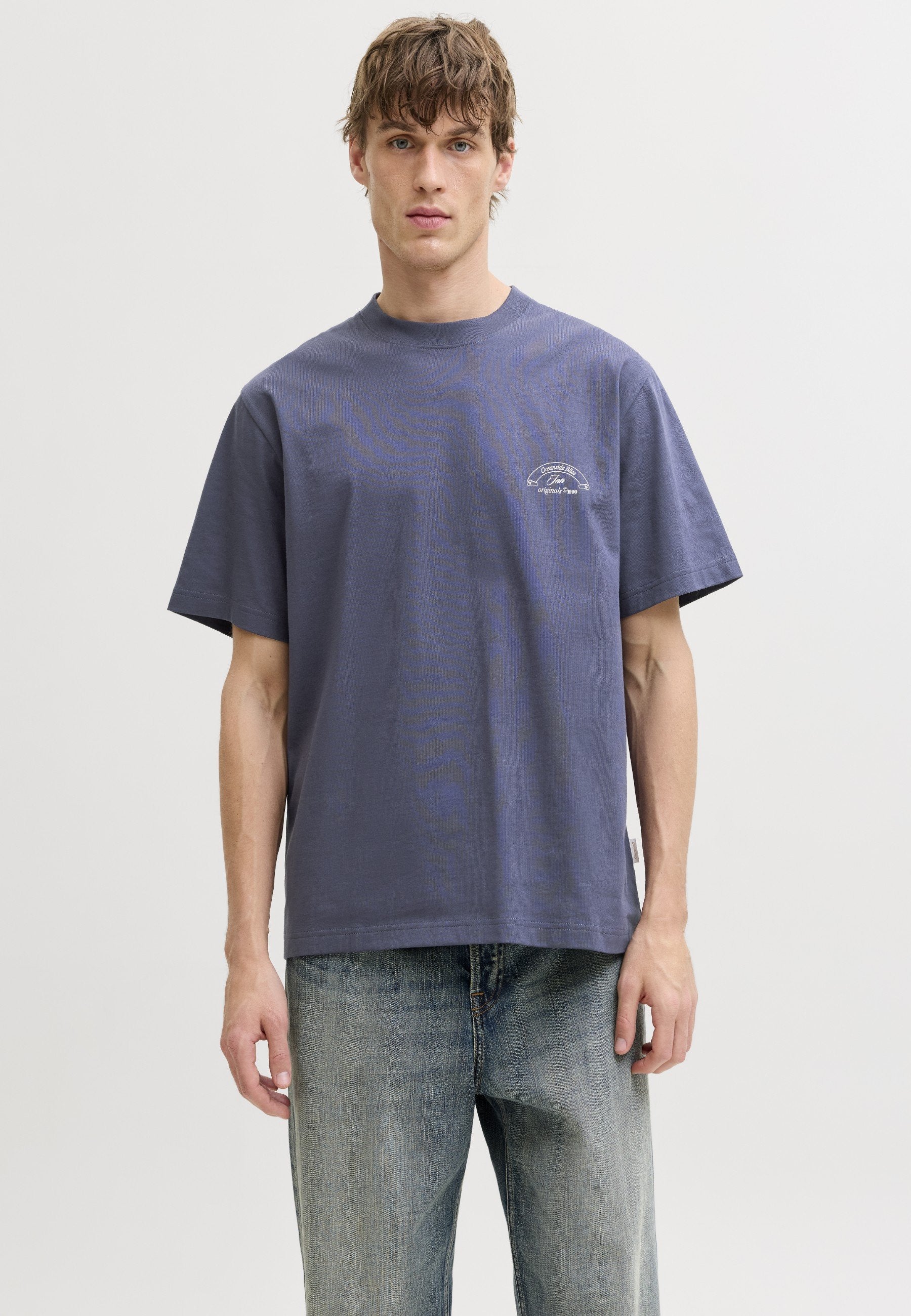 JORMONTAUK TEE - Print T-shirt - odyssey gray