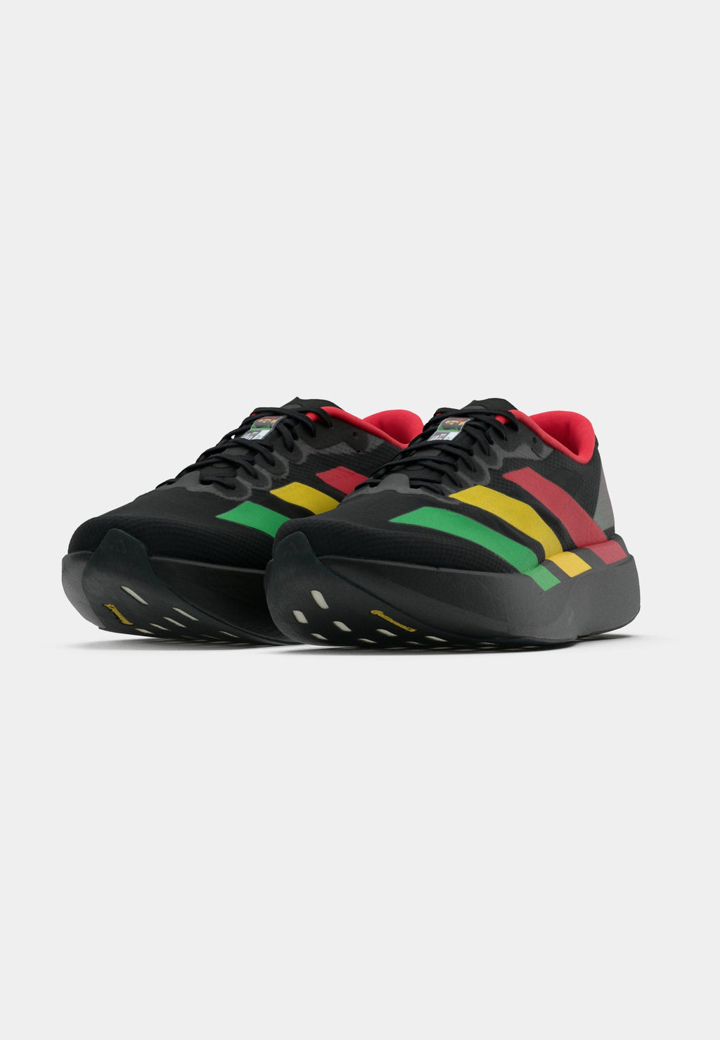 ADIZERO EVO SL - Trainers - core black/vivid green/bold gold-coloured