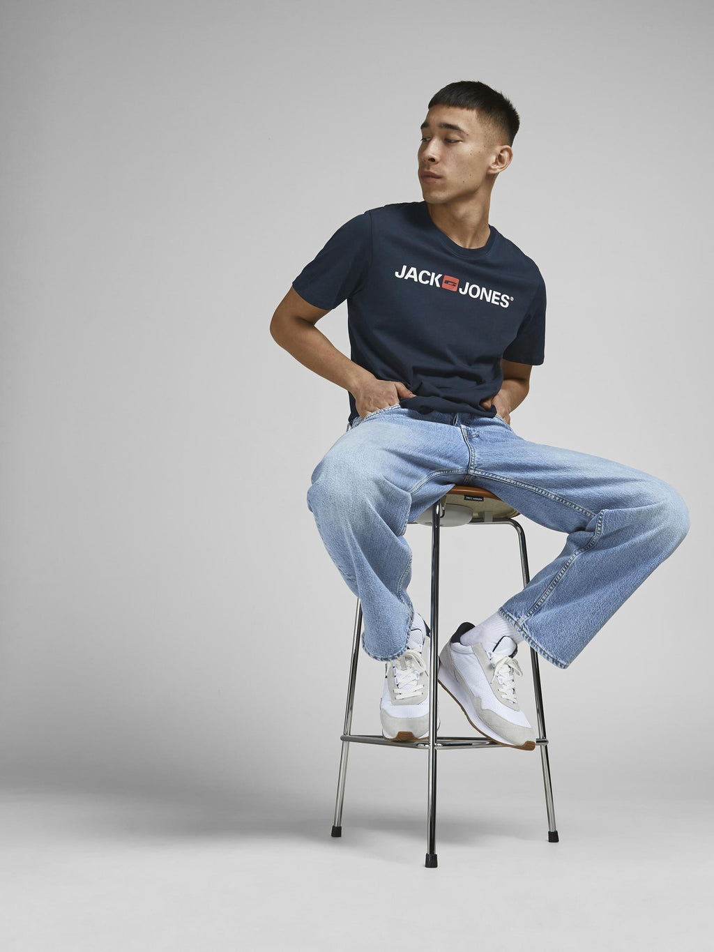 JJECORP LOGO TEE SS CREW NECK NOOS - Print T-shirt - navy blazer