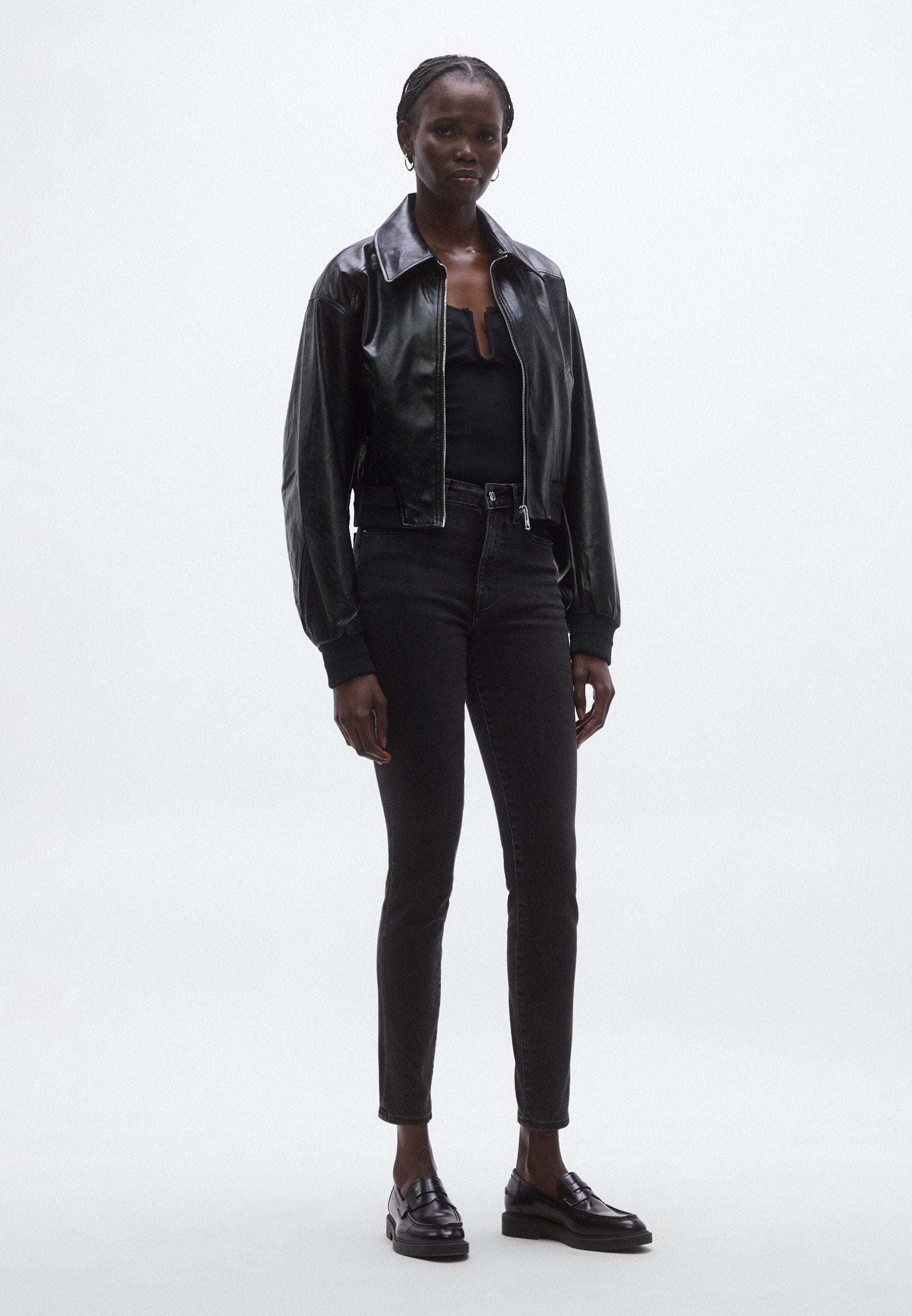 HIGH RISE SKINNY - Jeans Skinny Fit - essential black