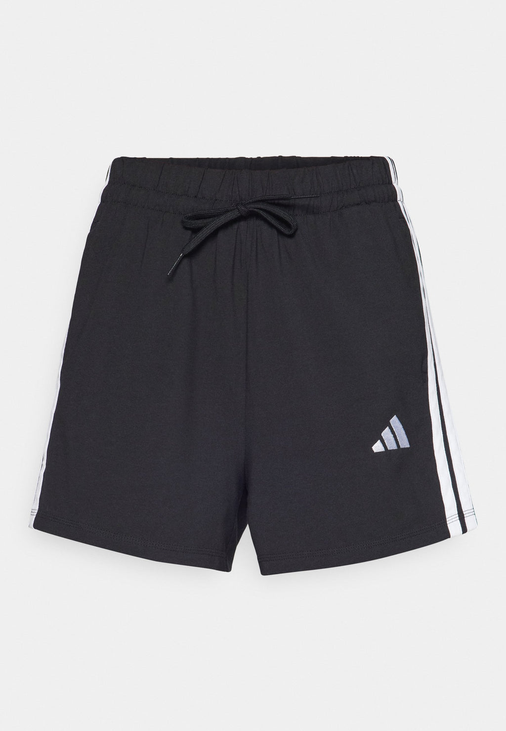 ESSENTIALS 3 STRIPES COTTON - Sports shorts - black/white