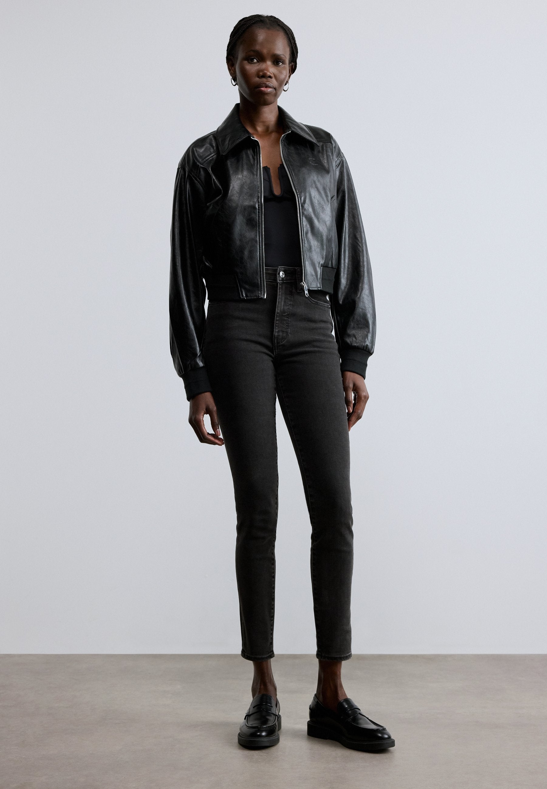 HIGH RISE SKINNY - Jeans Skinny Fit - essential black