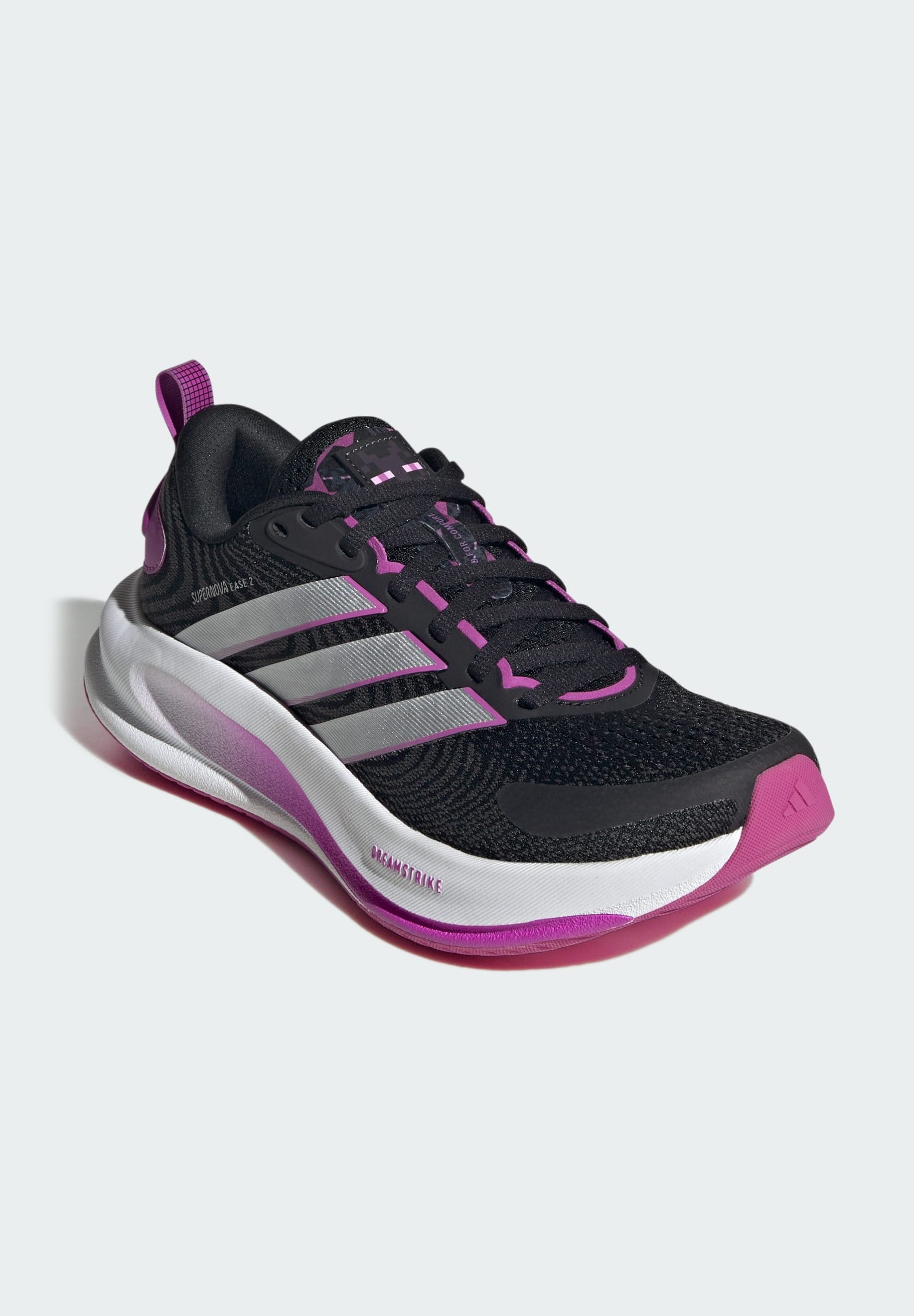 SUPERNOVA EASE 2 J - Road running shoes - core black silver met purple burst