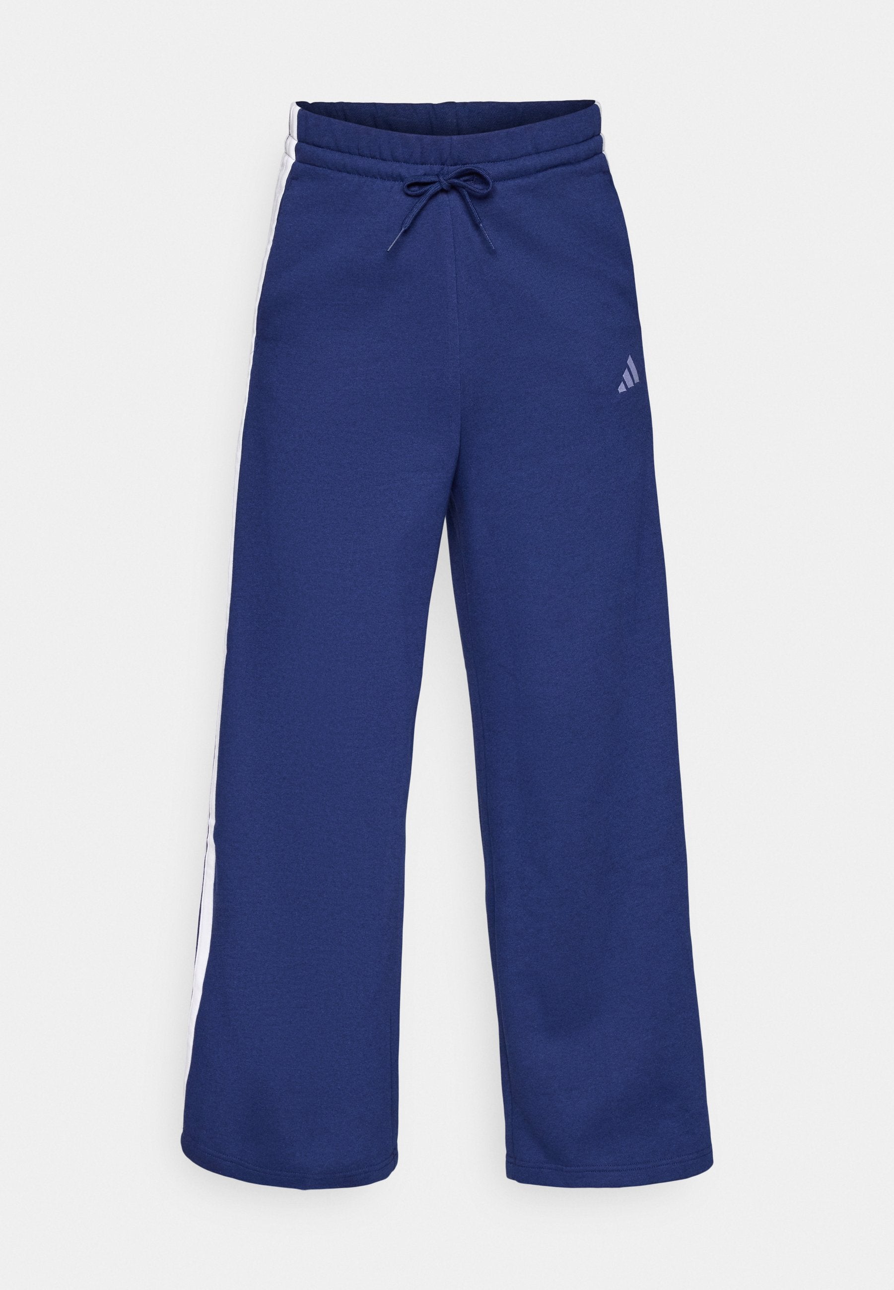 ADIDAS WOMEN 3-STRIPES FLEECE WIDE - Tracksuit bottoms - dark blue