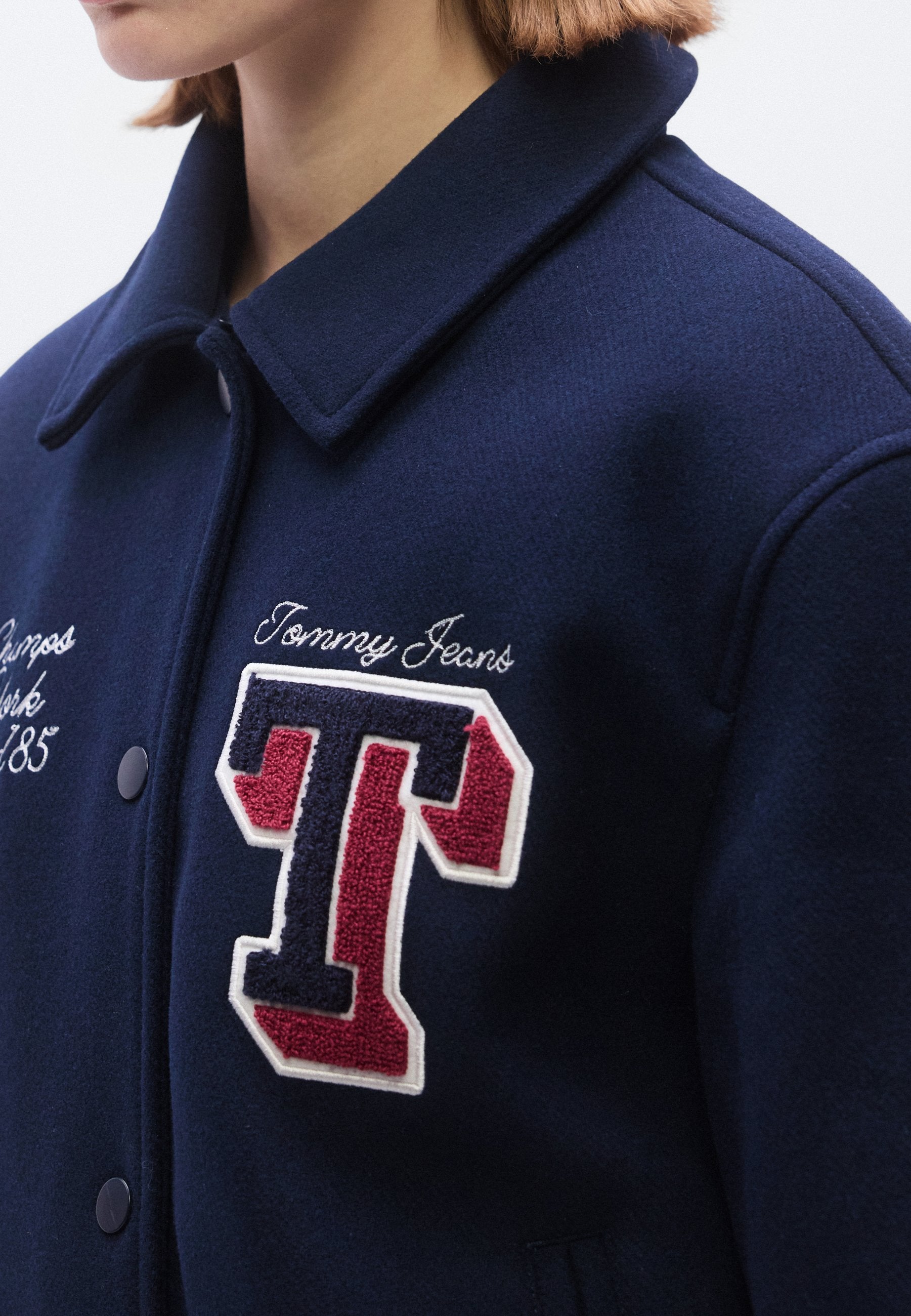 PADDED TWILL OVERSIZED VARSITY JACKET - Light jacket - dark night navy
