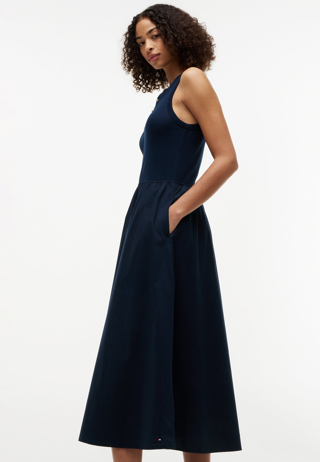 BUTTON DRESS - Day dress - dark night navy