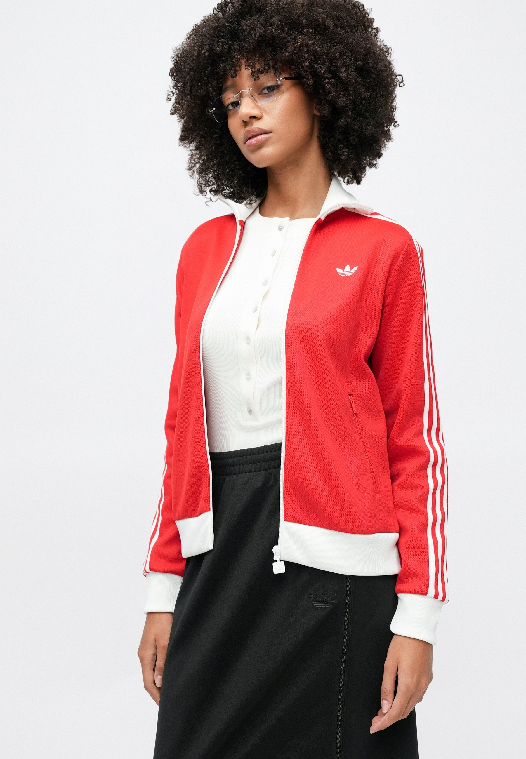 CLASSIC TT - Zip-up sweatshirt - better scarlet/white
