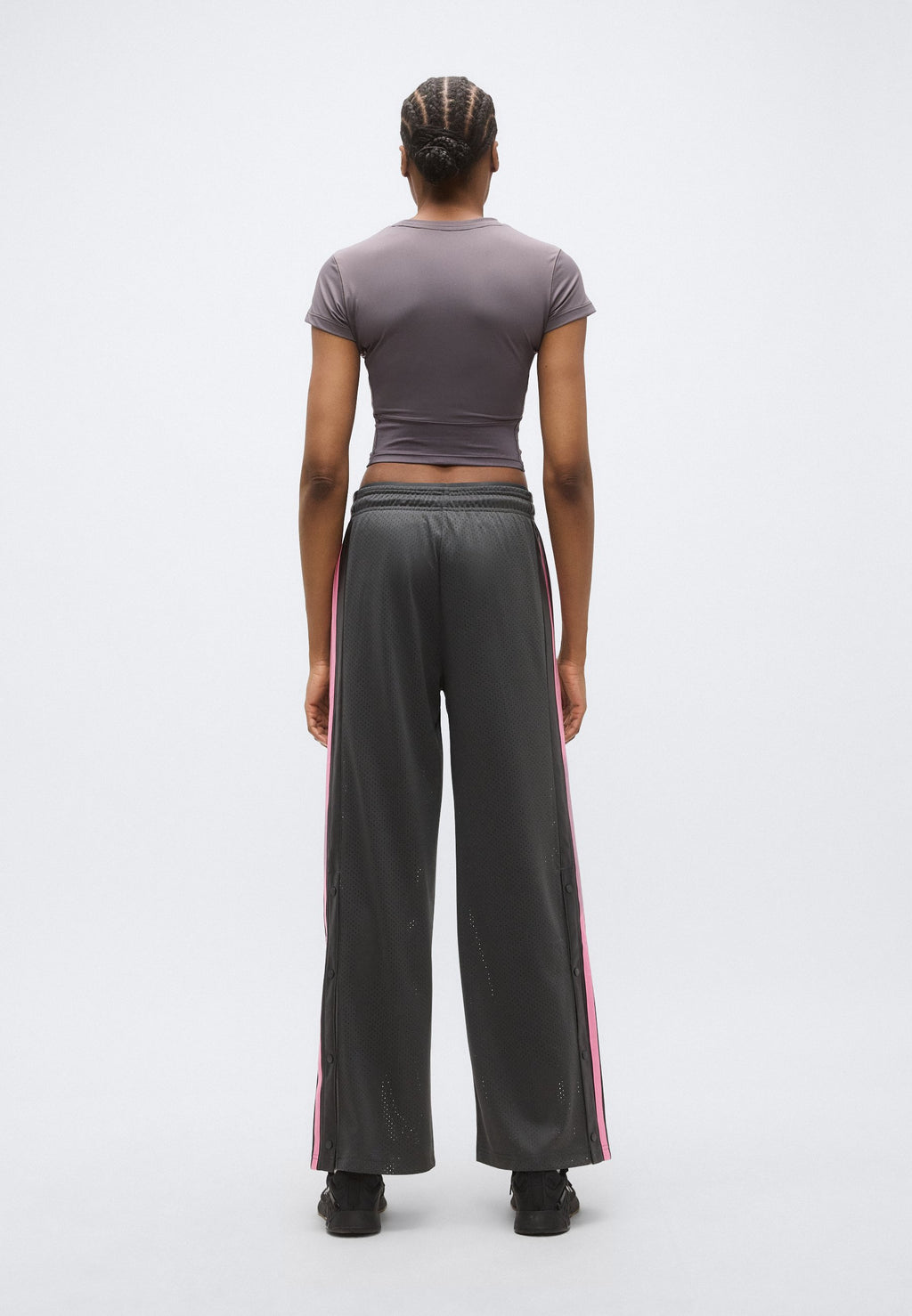 STADIUM MESH - Tracksuit bottoms - grey six/grey/tropic bloom