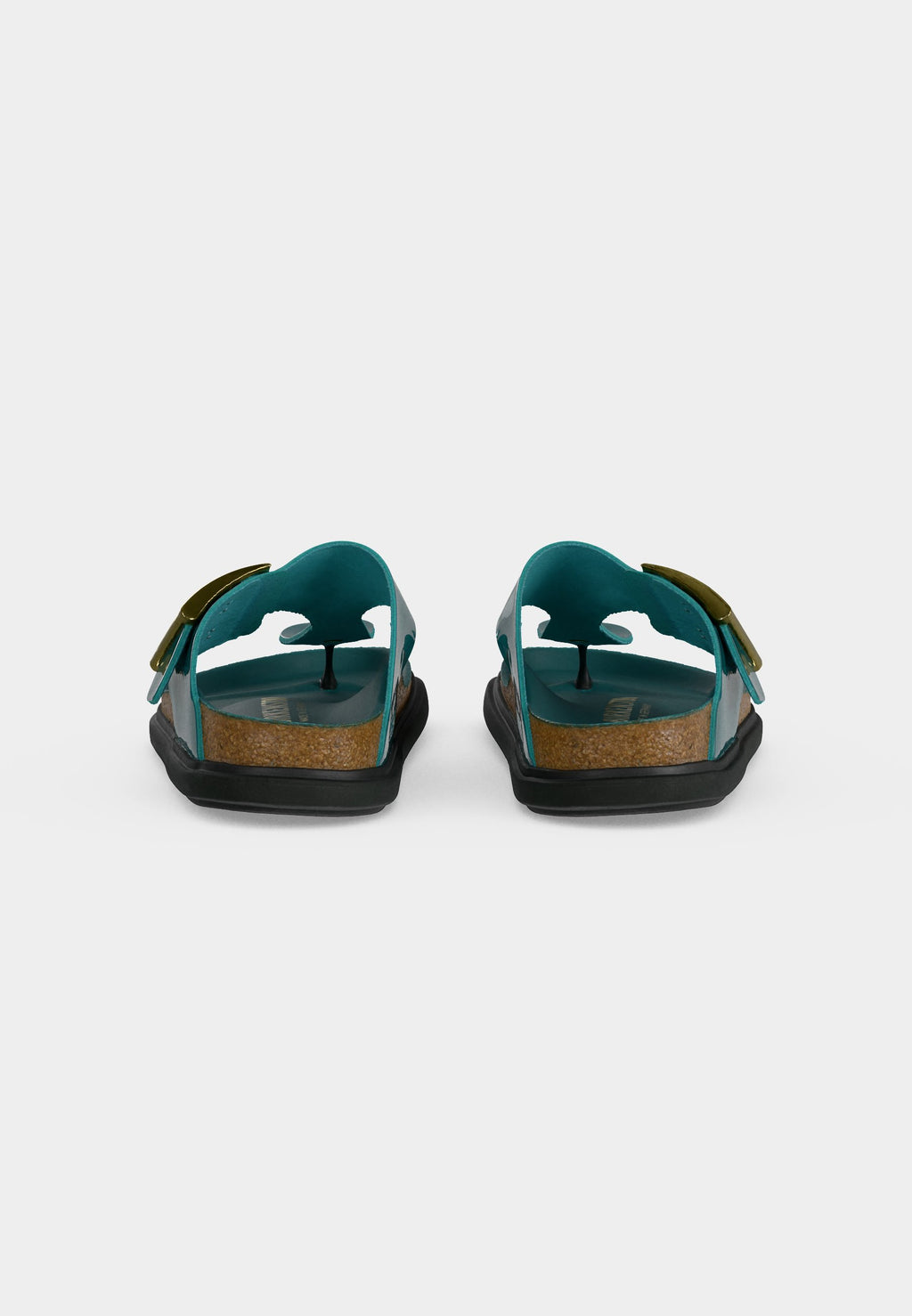 GIZEH LENA HEX CUPSOLES NARROW - Sandales à entre-doigts - bleu sarcelle foncé