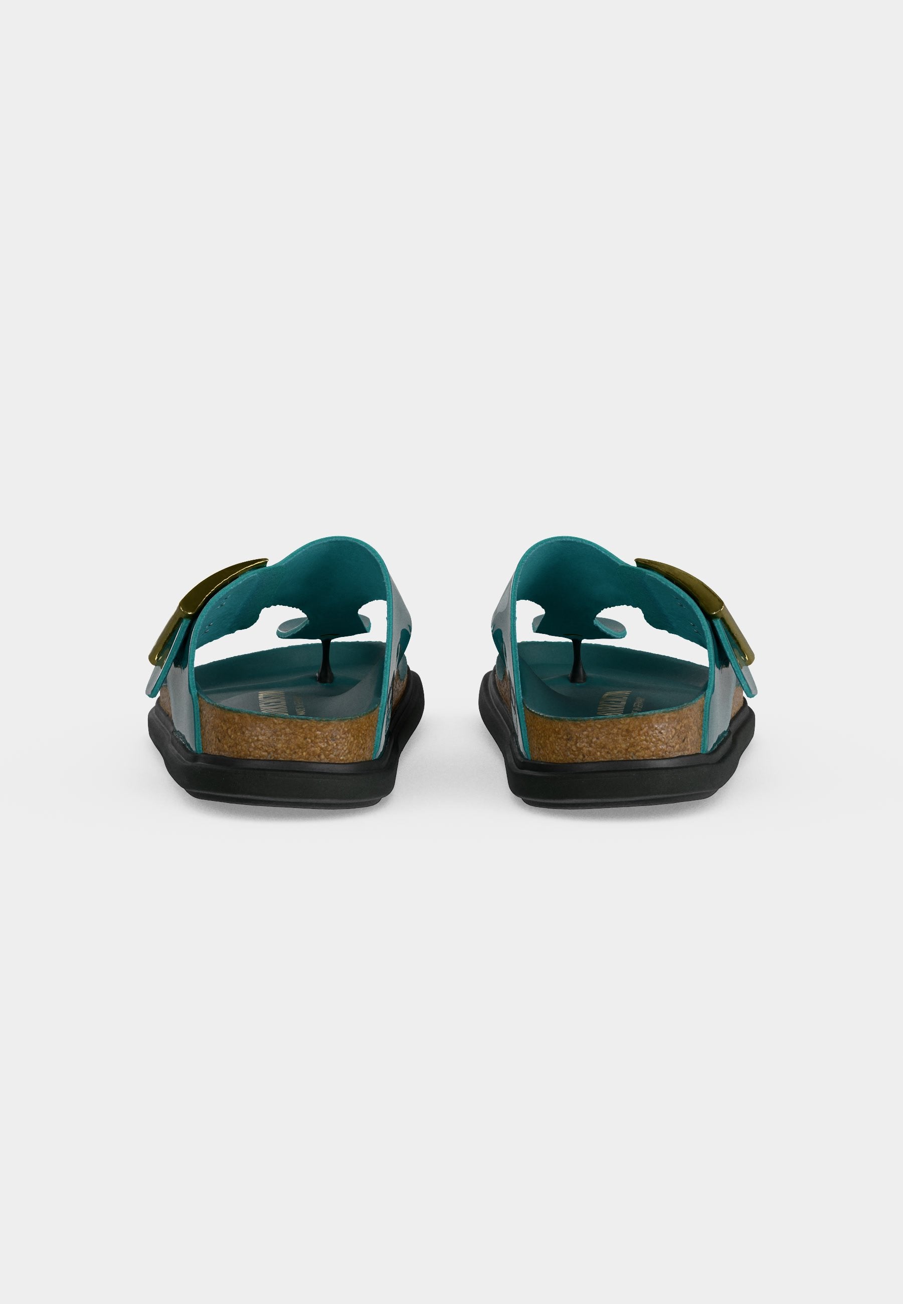 GIZEH LENA HEX CUPSOLES NARROW - Sandales à entre-doigts - bleu sarcelle foncé