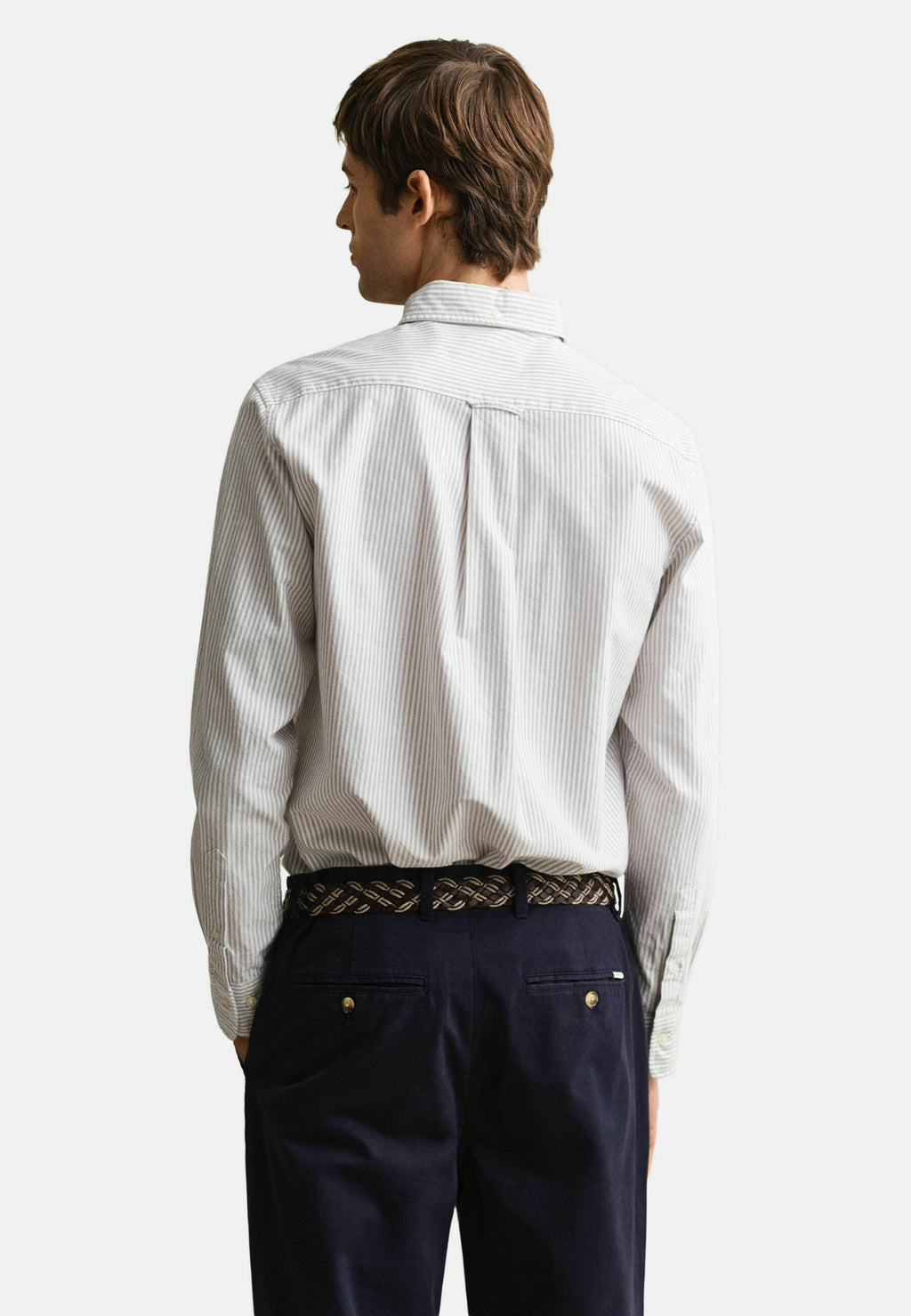 REG CLASSIC OXFORD STRIPE  - Shirt - pewter grey