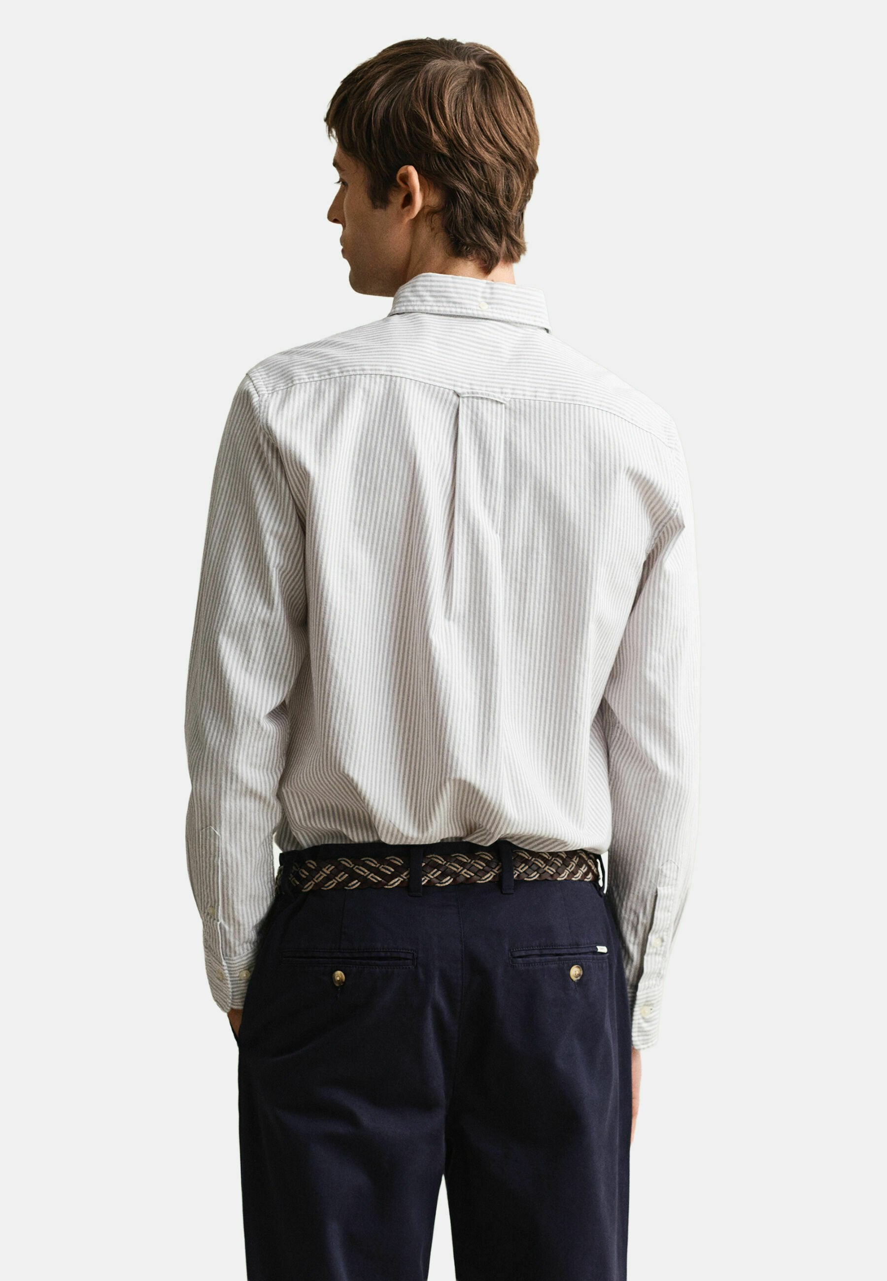REG CLASSIC OXFORD STRIPE  - Shirt - pewter grey