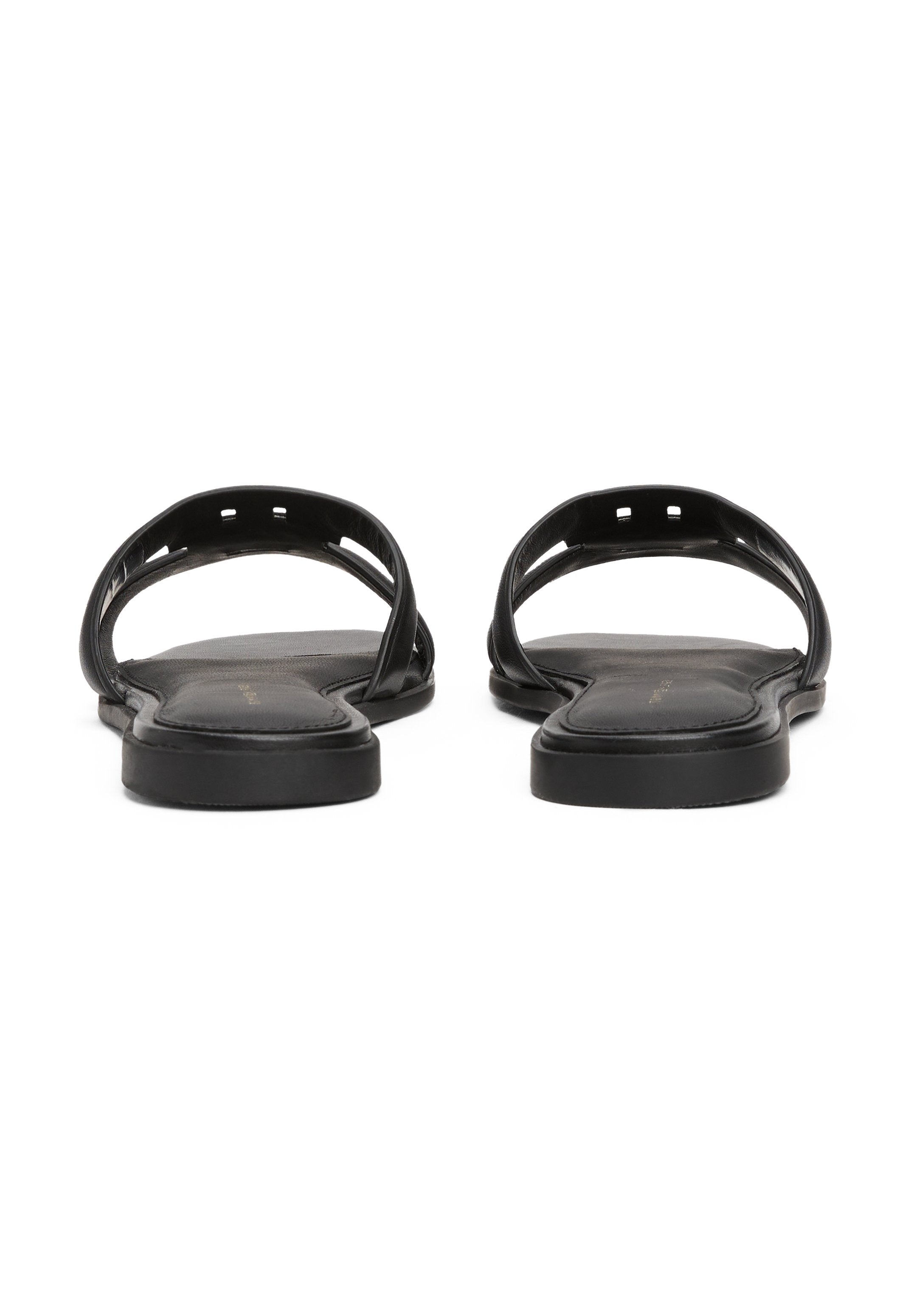 LOGO STRAP  - Mules - black