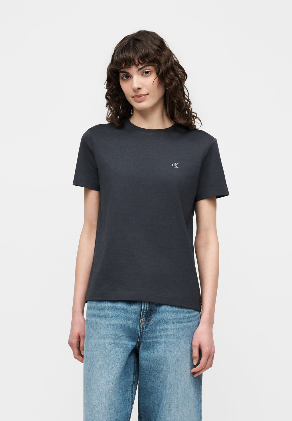 MONOGRAM CREW TEE - Basic T-shirt - dark grey