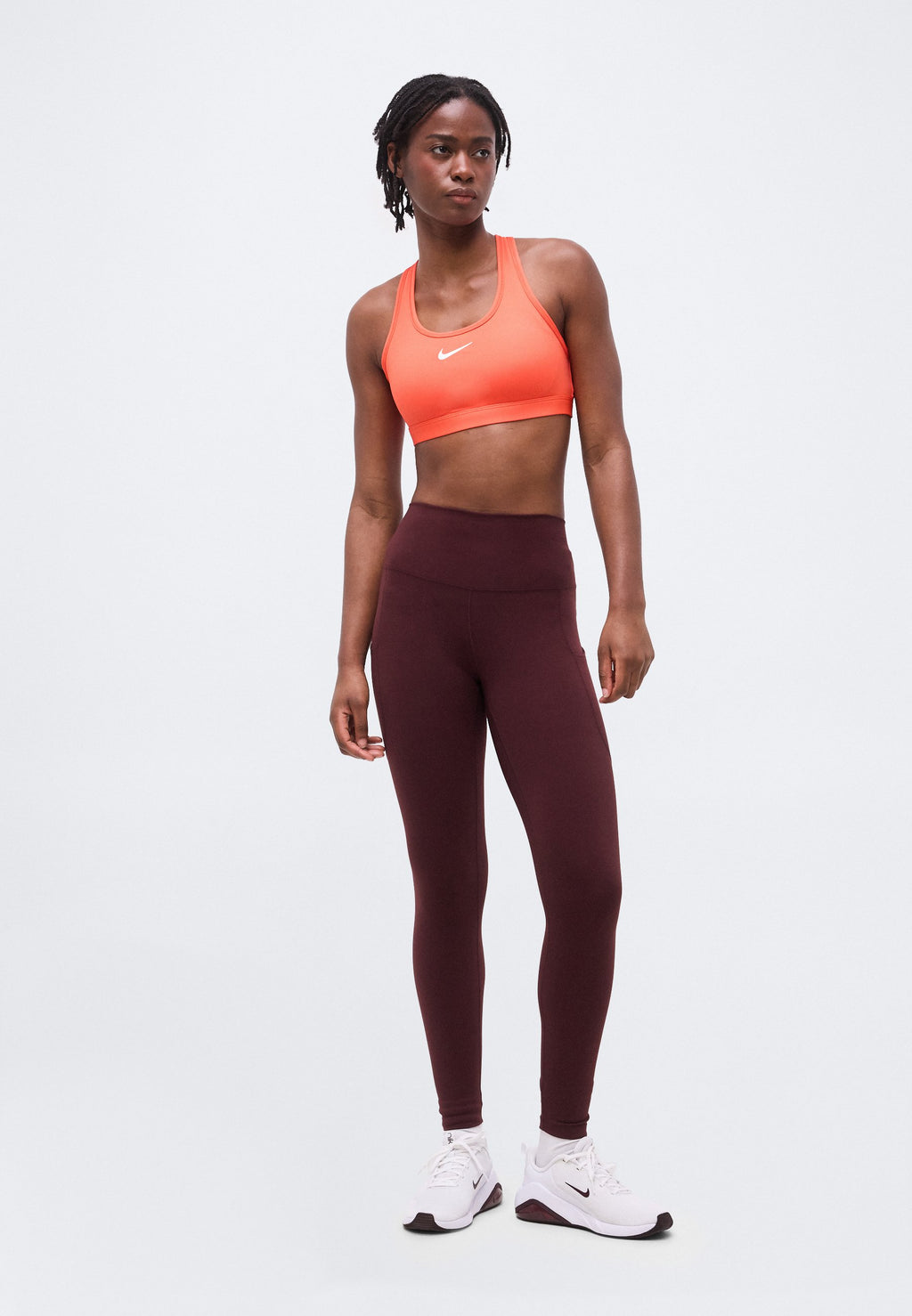 BRA - Medium support sports bra - light crimson/white
