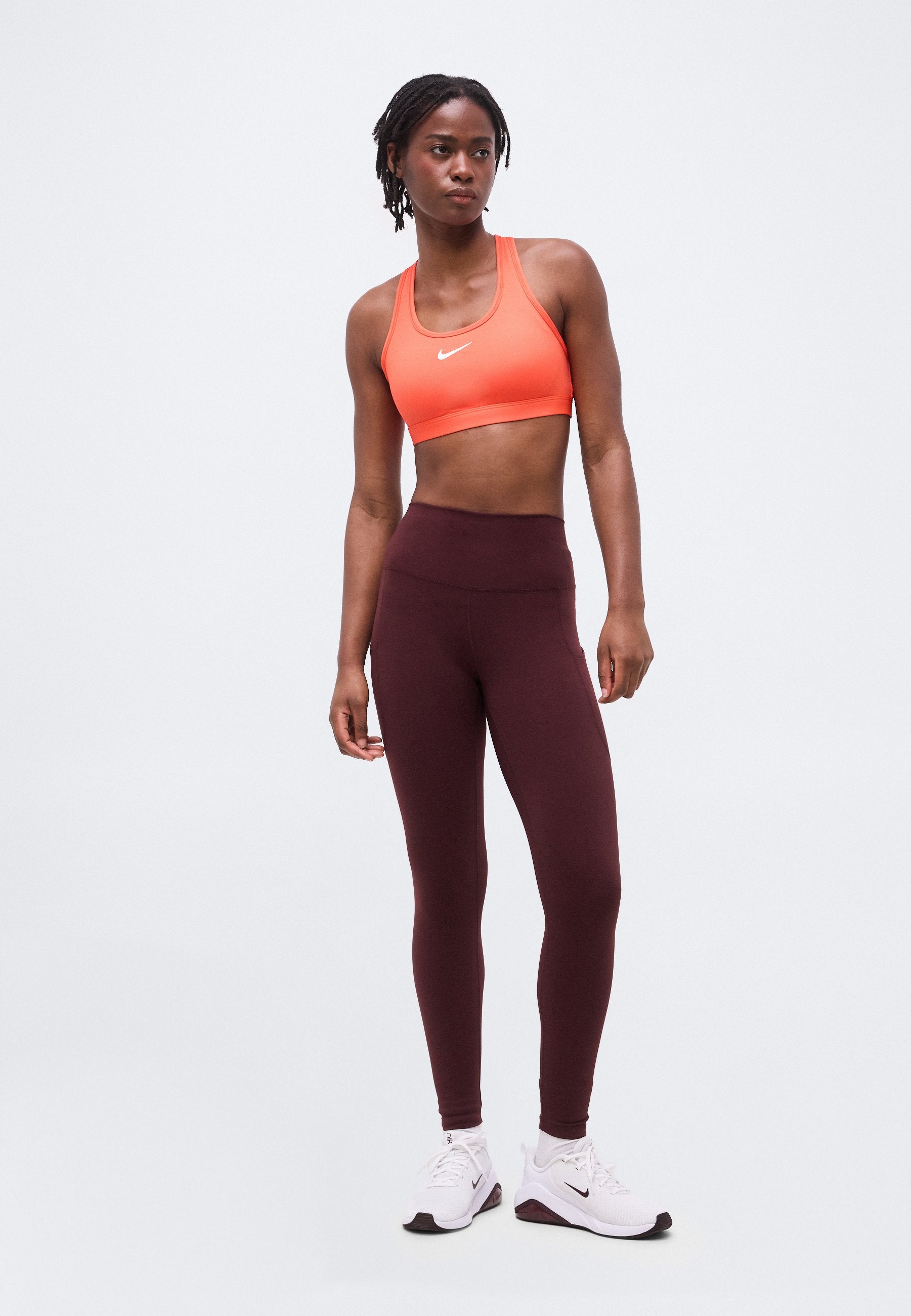 BRA - Medium support sports bra - light crimson/white