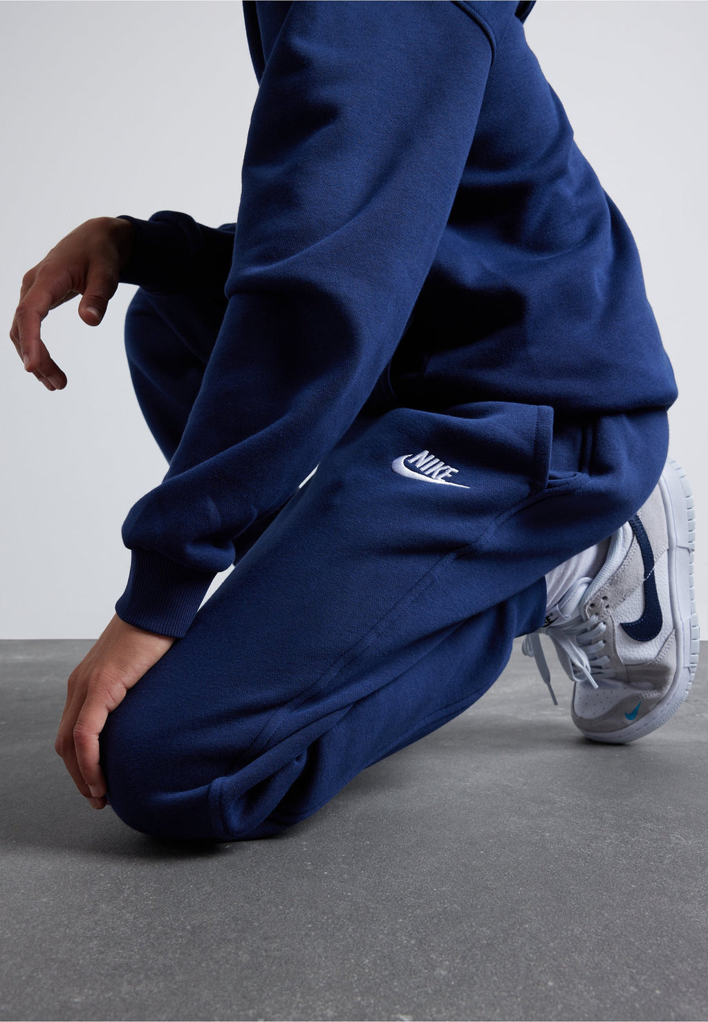 CLUB UNISEX - Tracksuit bottoms - midnight navy/white