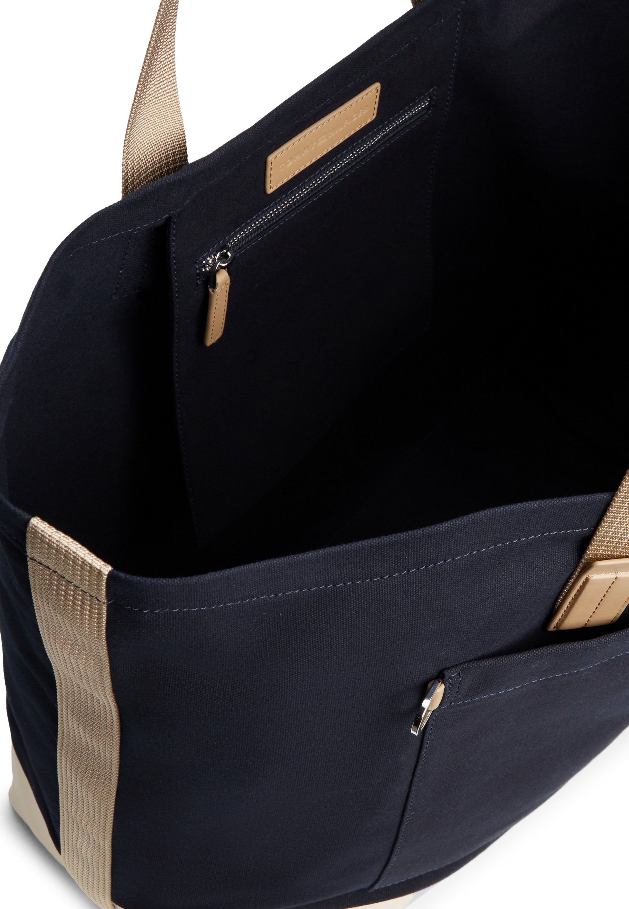 TWO-TONE CANVAS BEACH TOTE BAG - Tote bag - space blue