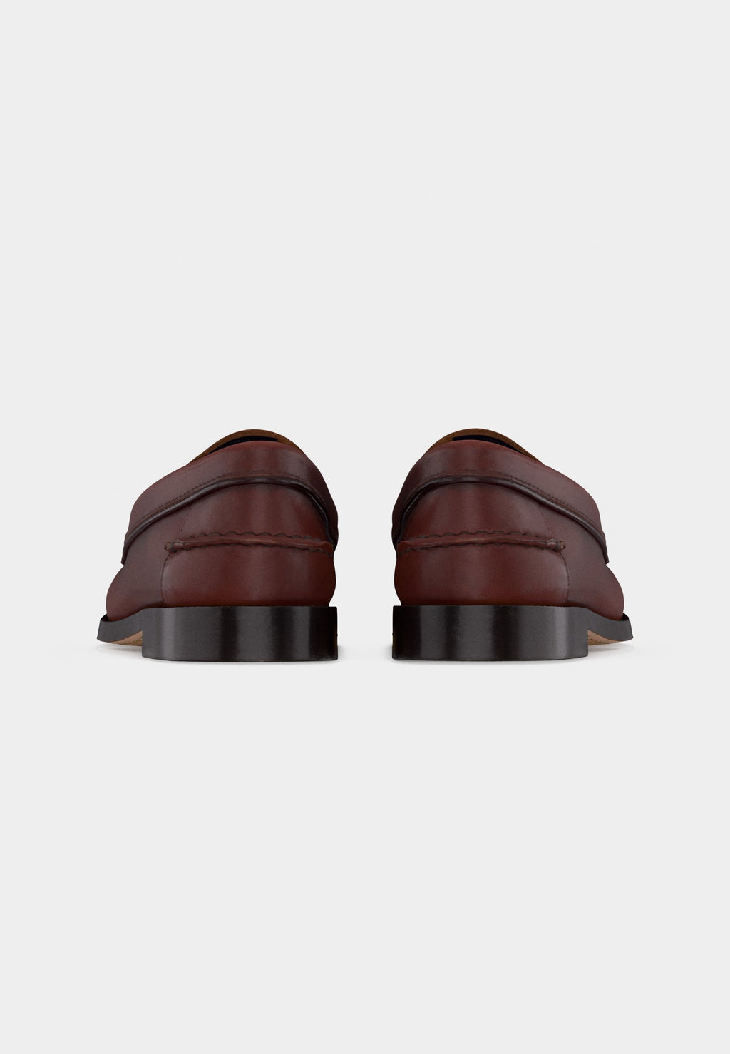 LEATHER PENNY LOAFERS - Slip-ons - cherry chestnut