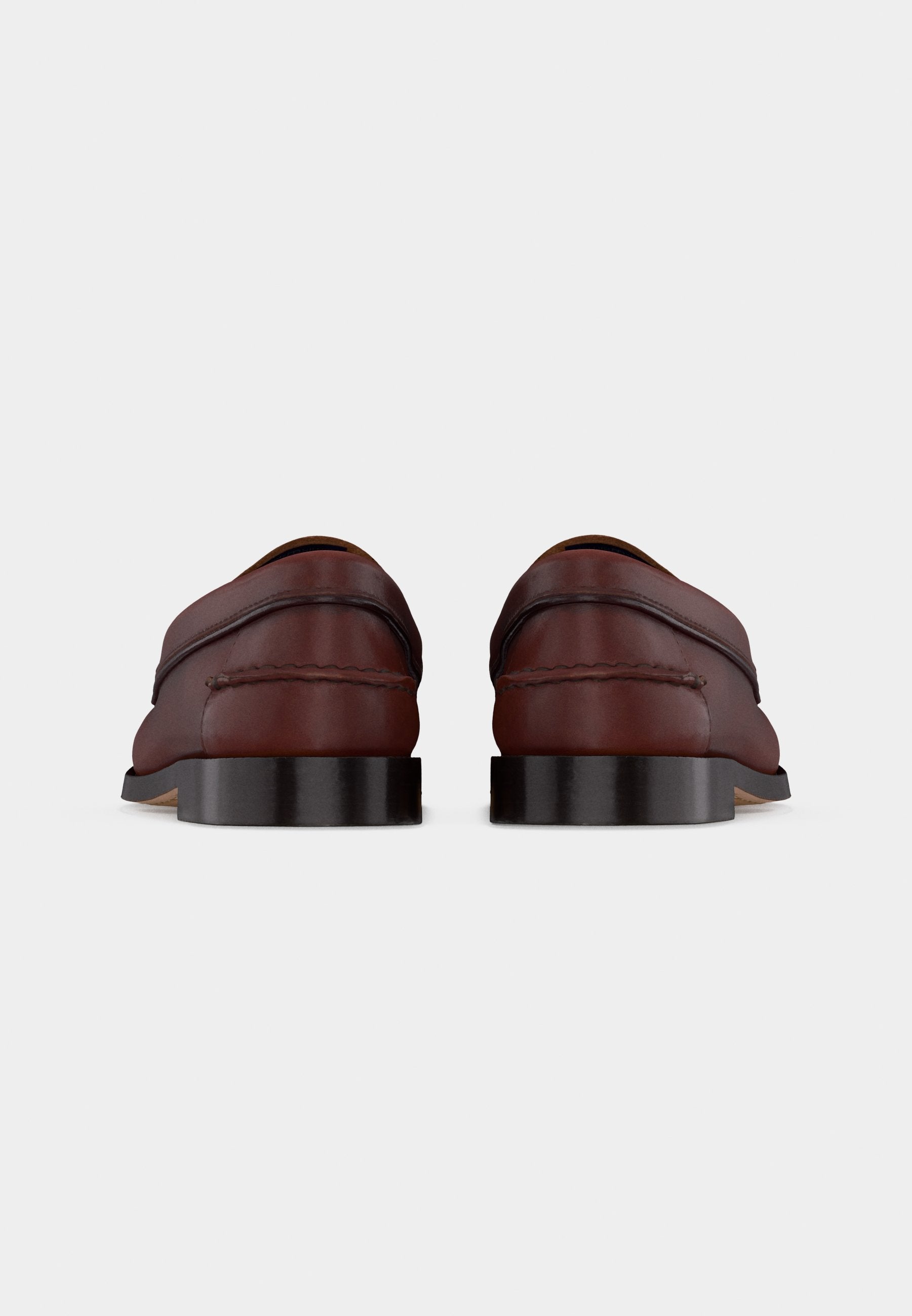 LEATHER PENNY LOAFERS - Slip-ons - cherry chestnut
