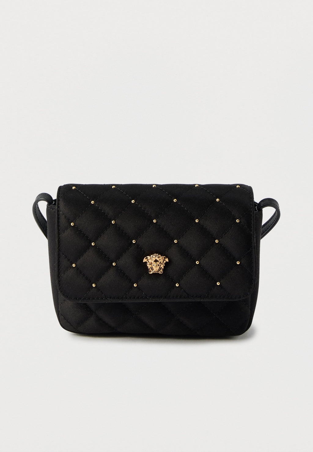 BORSA TRACOLLA RASO TRAPUNTATO BORCHIE UNISEX - Cross body bag - black/gold-coloured