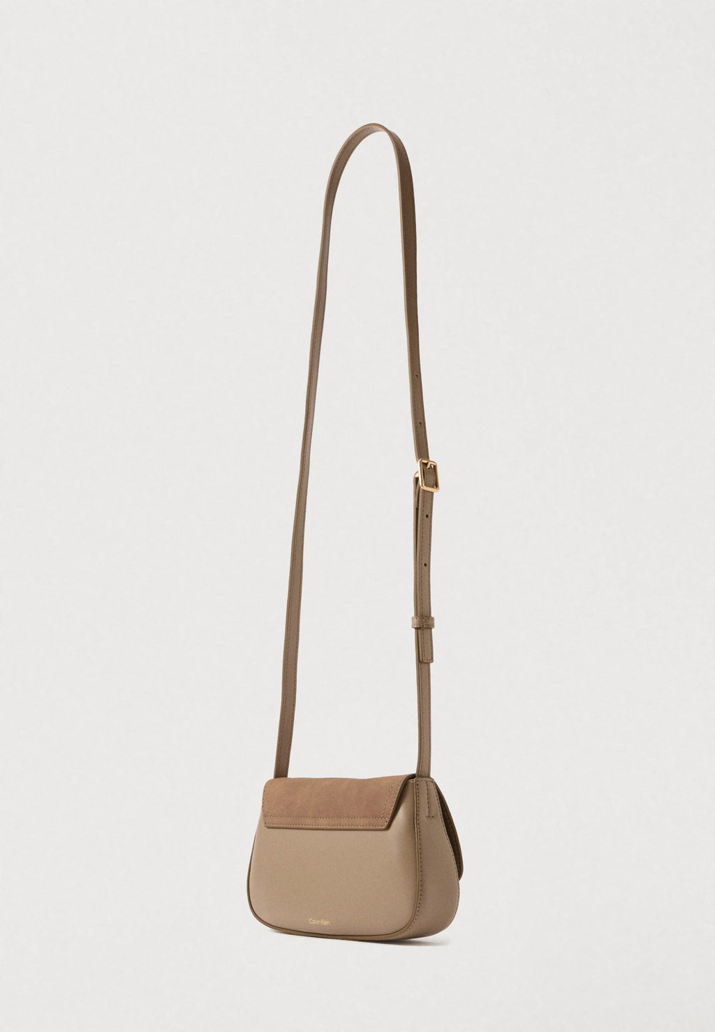 BRUSHED FLAP CAMERA BAG - Cross body bag - desert taupe