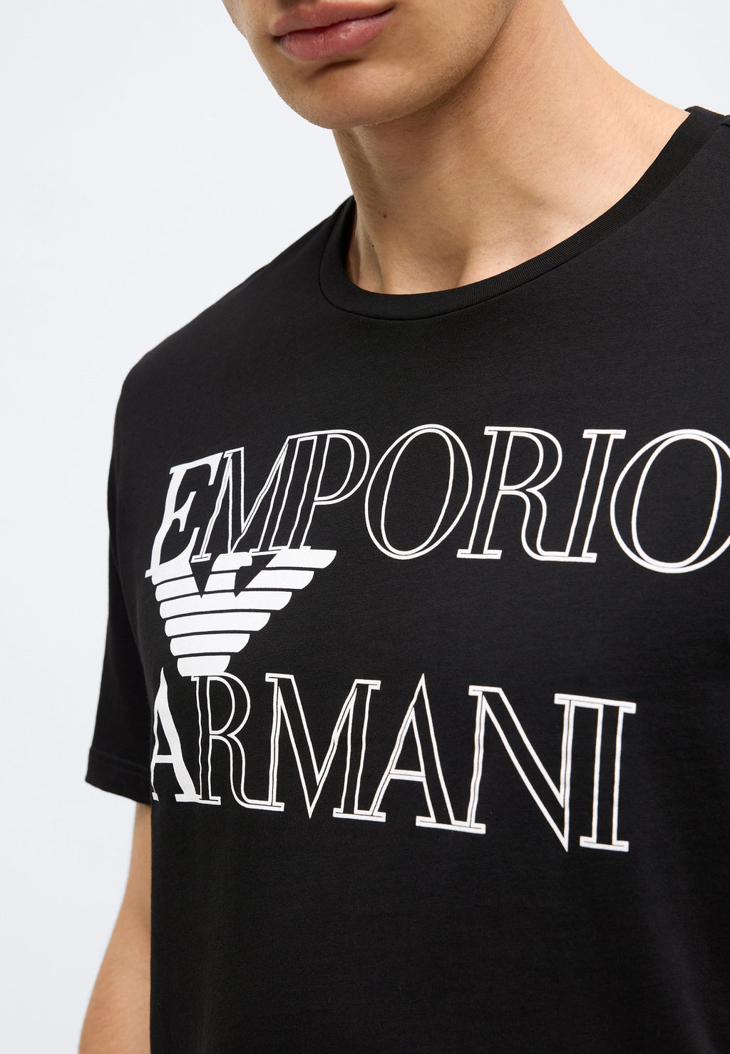 CREW NECK - Pyjama top - black