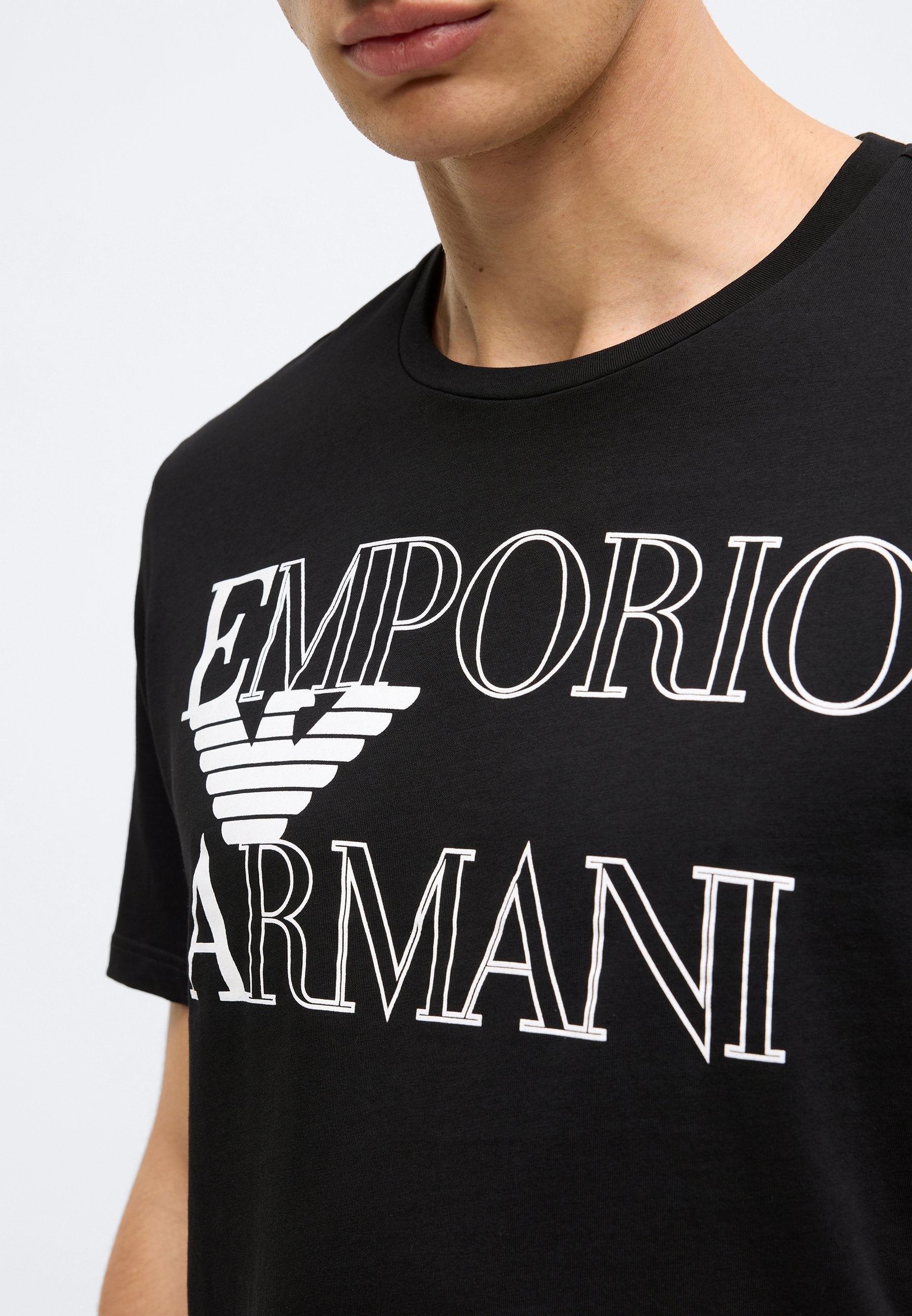 CREW NECK - Pyjama top - black