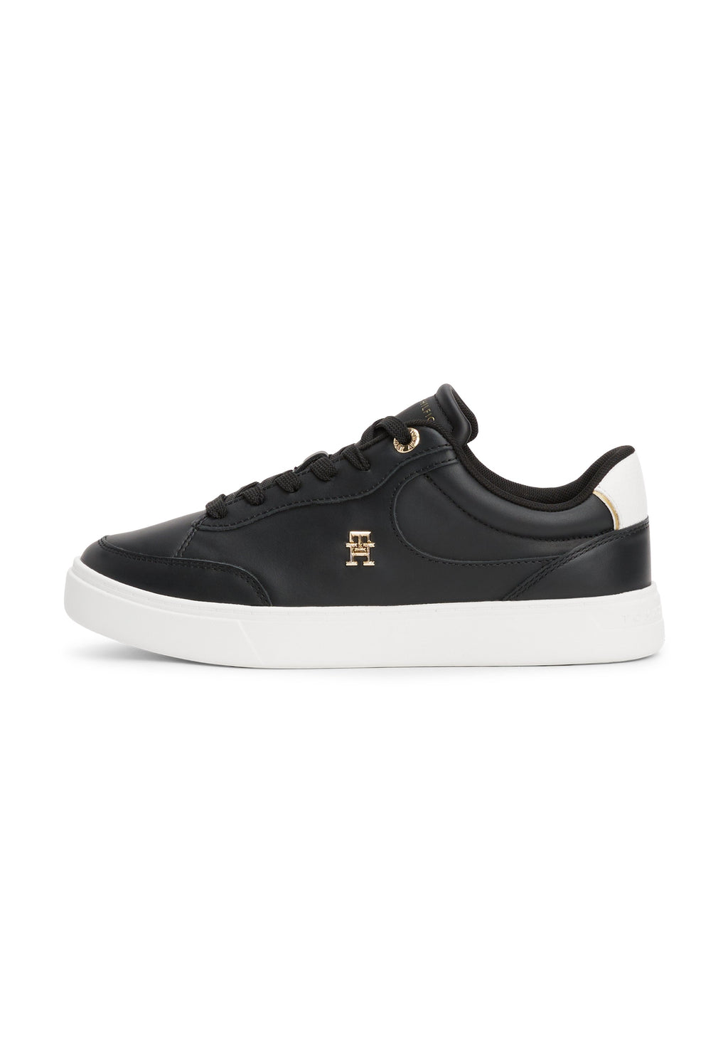 BASKETS EN CUIR TH MONOGRAM - Baskets - noir