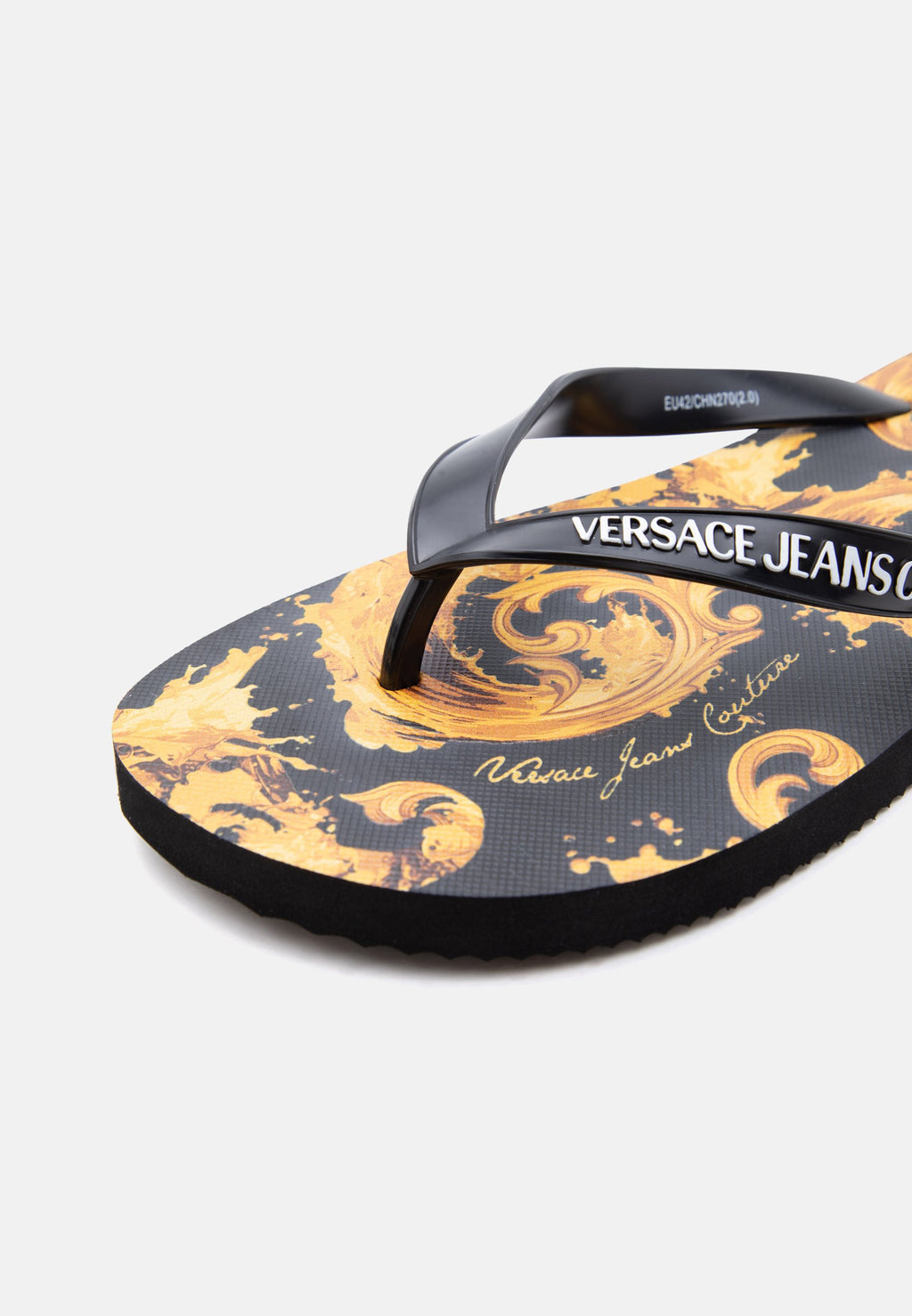 FONDO - T-bar sandals - black/gold-coloured