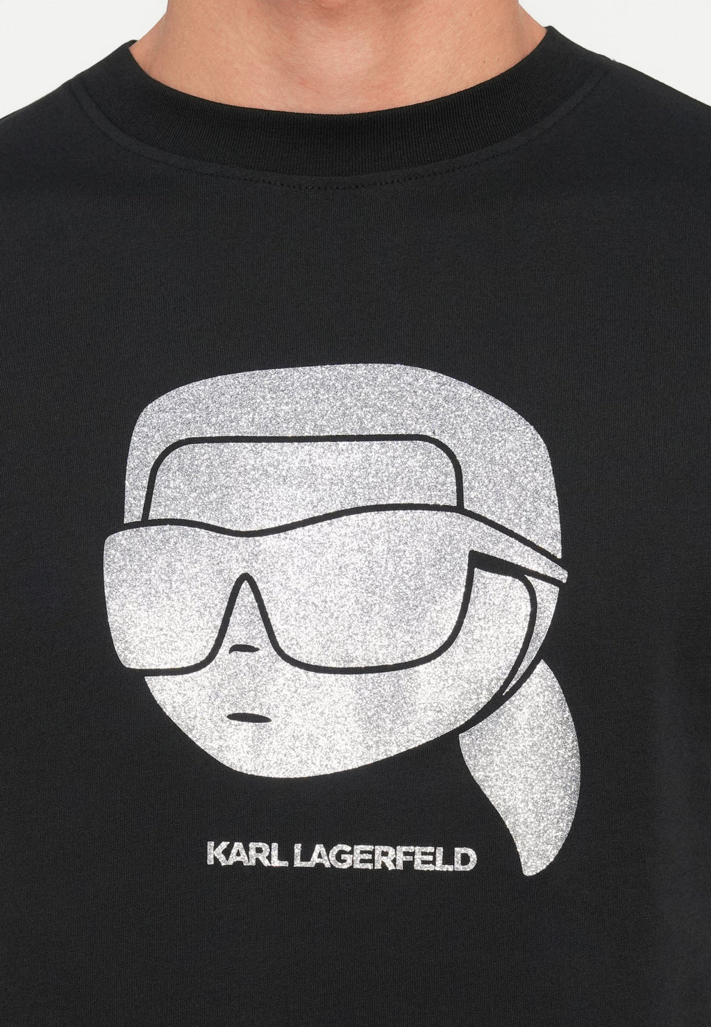 CREW NECK - Print T-shirt - silver coloured