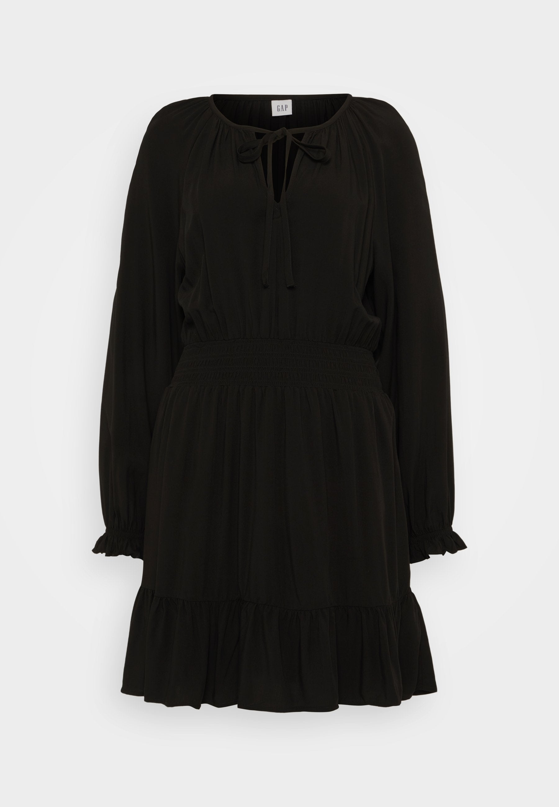 SMOCK WAIST DRESS - Day dress - black